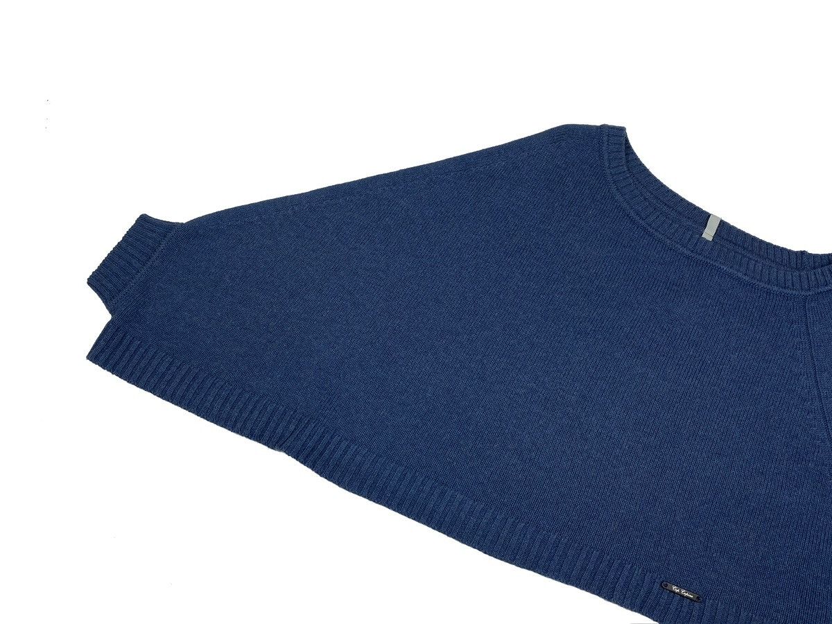 Cop Copine COP COPINE WOMEN ASYMMETRICAL SWETER BLUE MERINO WOOL SIZE S Size S / US 4 / IT 40 - 6 Thumbnail