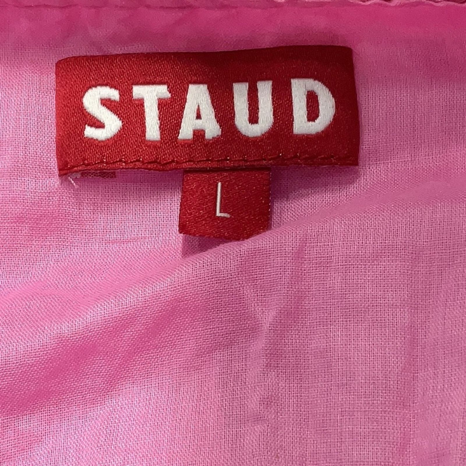 Staud STAUD Bow Mini Dress - Size Large - Bubblegum Pink Size L / US 10 / IT 46 - 10 Thumbnail