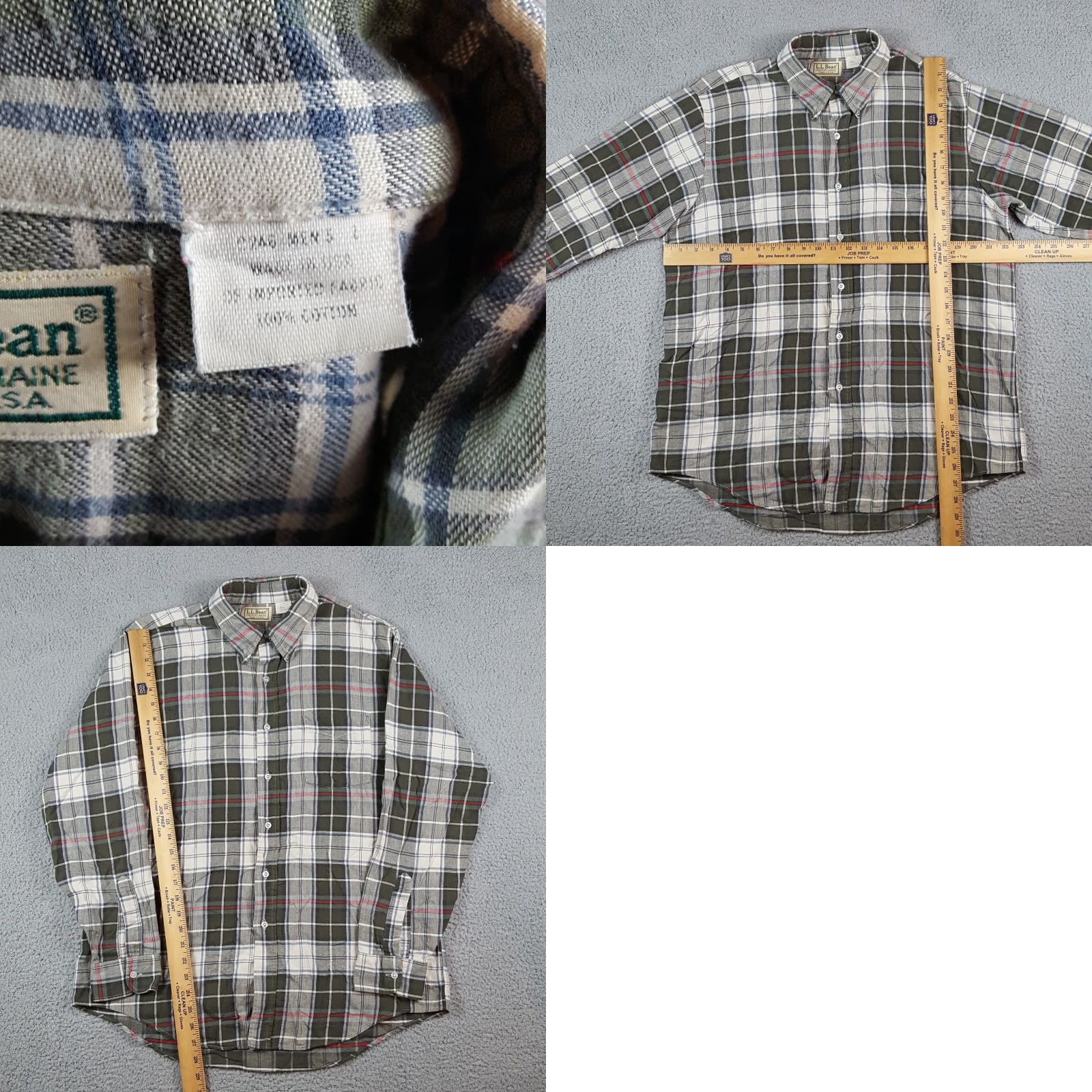 Vintage VINTAGE L.L. Bean Button-Up Shirt Plaid Flannel Men's Size L Collared Western USA Shirt Size US L / EU 52-54 / 3 - 8 Thumbnail