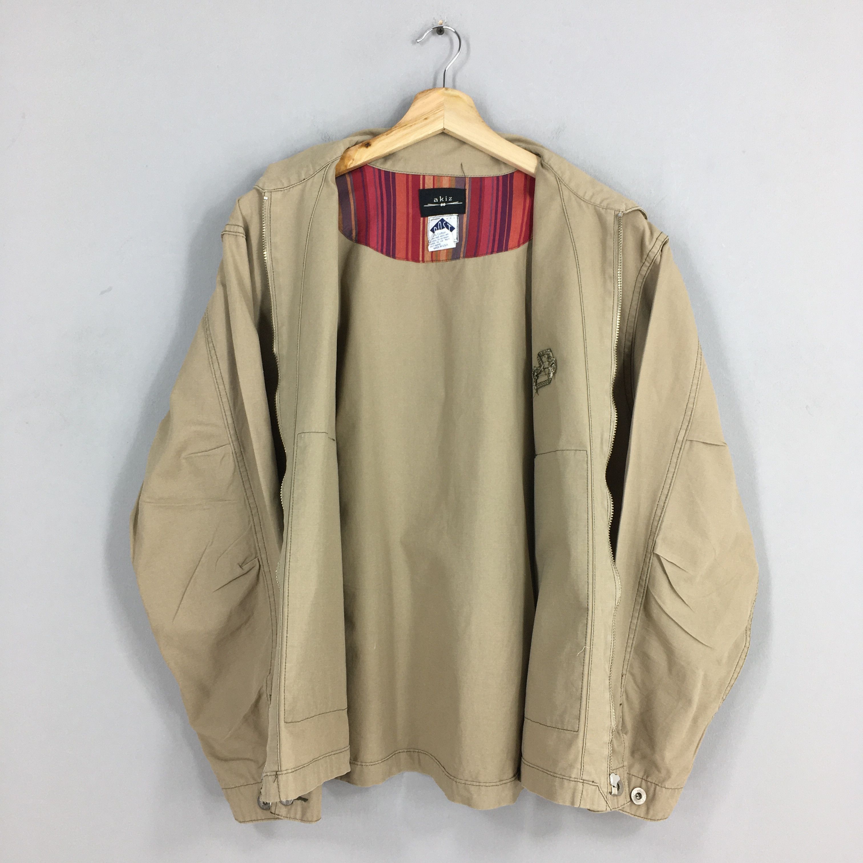 Post Overalls Vintage 90's Post Overall Worker Beige Jacket Large Size US L / EU 52-54 / 3 - 5 Thumbnail