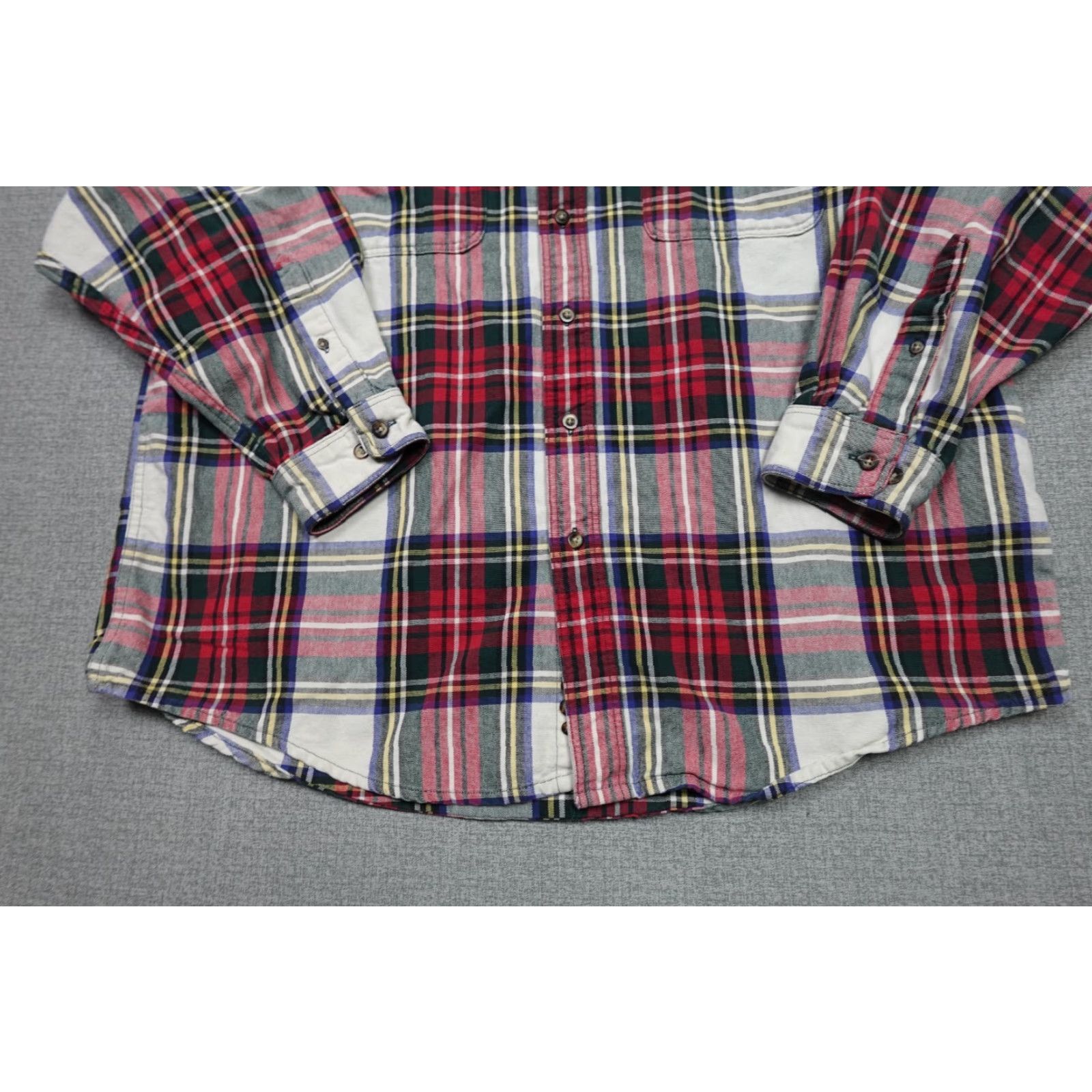 Eddie Bauer VINTAGE Eddie Bauer Flannel Shirt Mens XL Red Plaid Hiking Camp Retro Size US XL / EU 56 / 4 - 3 Thumbnail