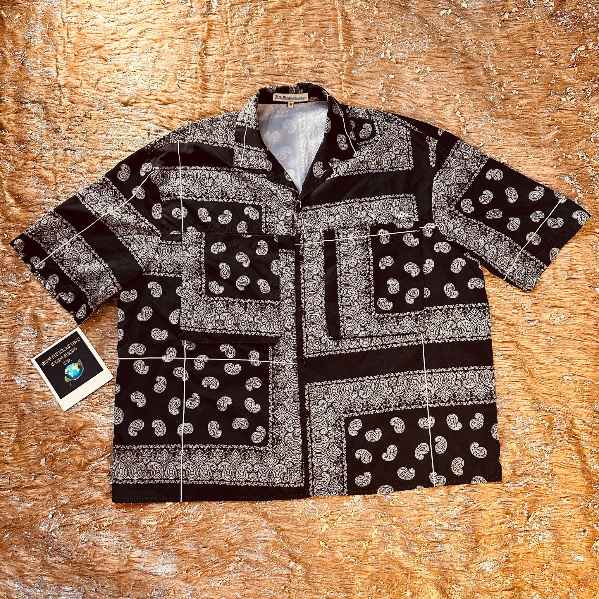 Vintage EPIC ASYMMETRIC PAISLEY PATCH S/S CAMP COLLAR Size US M / EU 48-50 / 2 - 1 Thumbnail