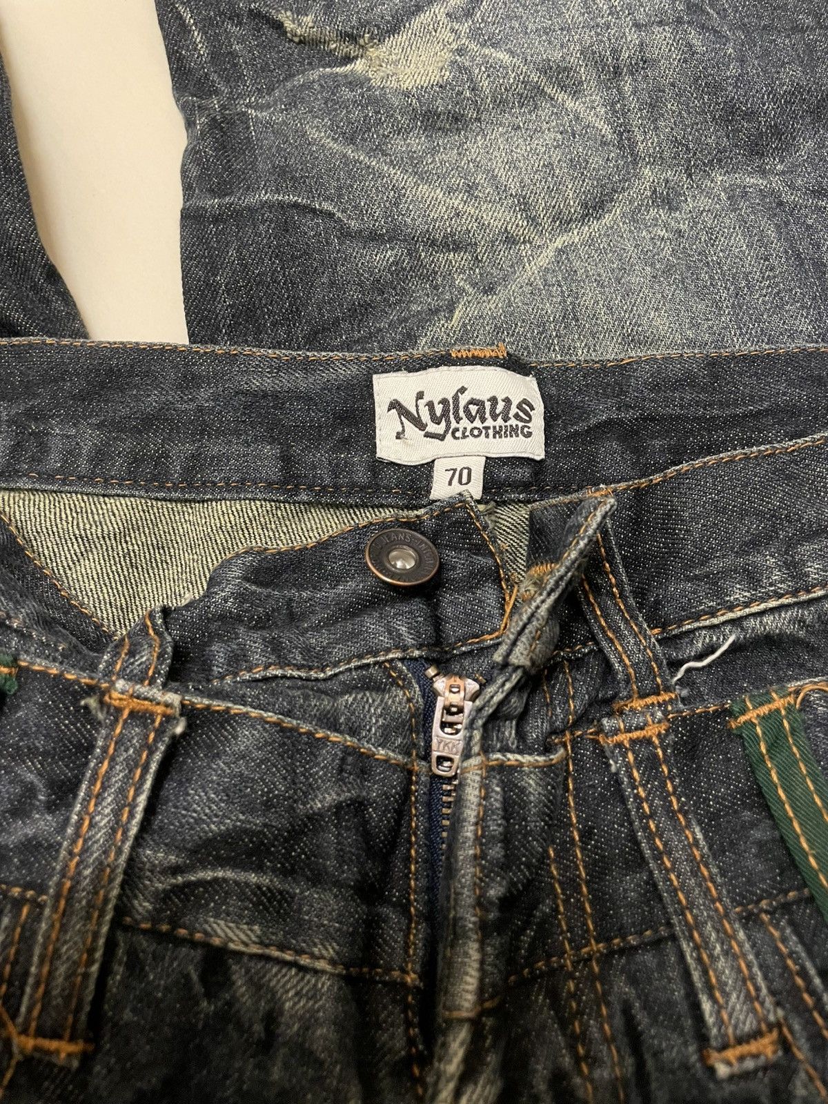 Japanese Brand Nylaus Clothing Double Waist Jeans Size US 28 / EU 44 - 7 Thumbnail