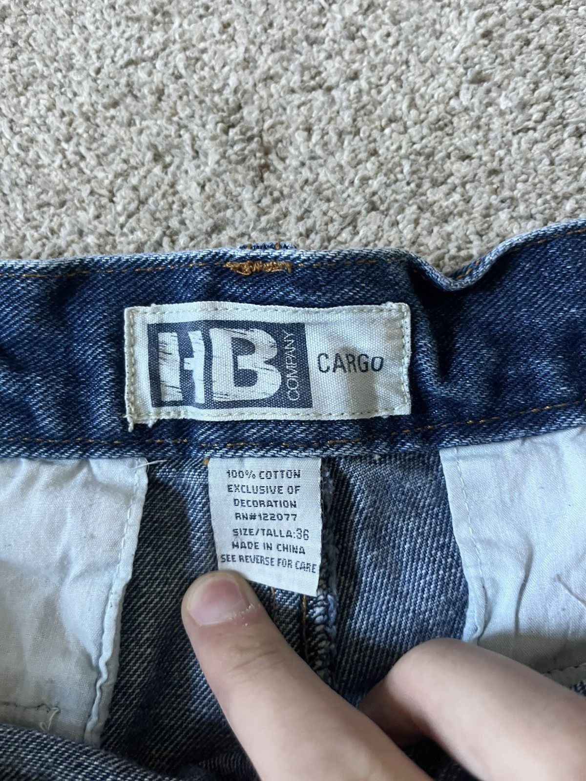 Vintage Cargo Jean Shorts Size US 36 / EU 52 - 4 Thumbnail