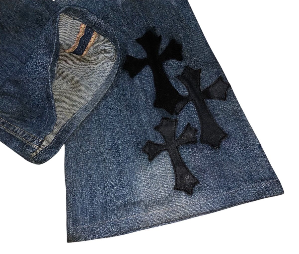 Designer × Japanese Brand × Miss Me Vintage Miss Me Denim Jeans Leather Cross Patches Size 28" / US 6 / IT 42 - 12 Thumbnail