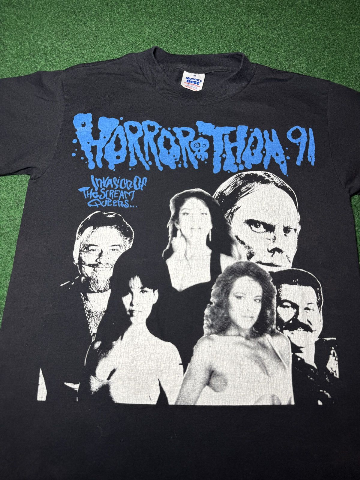 Vintage Vintage 90s Horror Thon B Movie Scream Queens RARE T Shirt Size US M / EU 48-50 / 2 - 2 Thumbnail