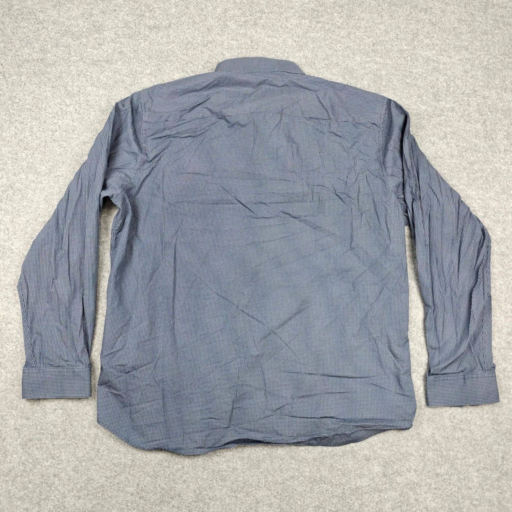 Theory Theory Dress Shirt Mens 2XL Blue Graphic Dot Regular Fit Long Sleeve Button Up Size 48R - 5 Thumbnail