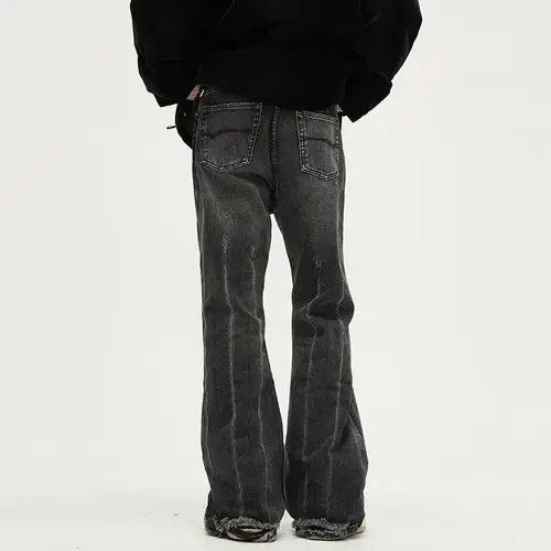 VIBE Baggy streetwear y2k flared ripped jeans pants wide leg Size US 31 - 3 Thumbnail
