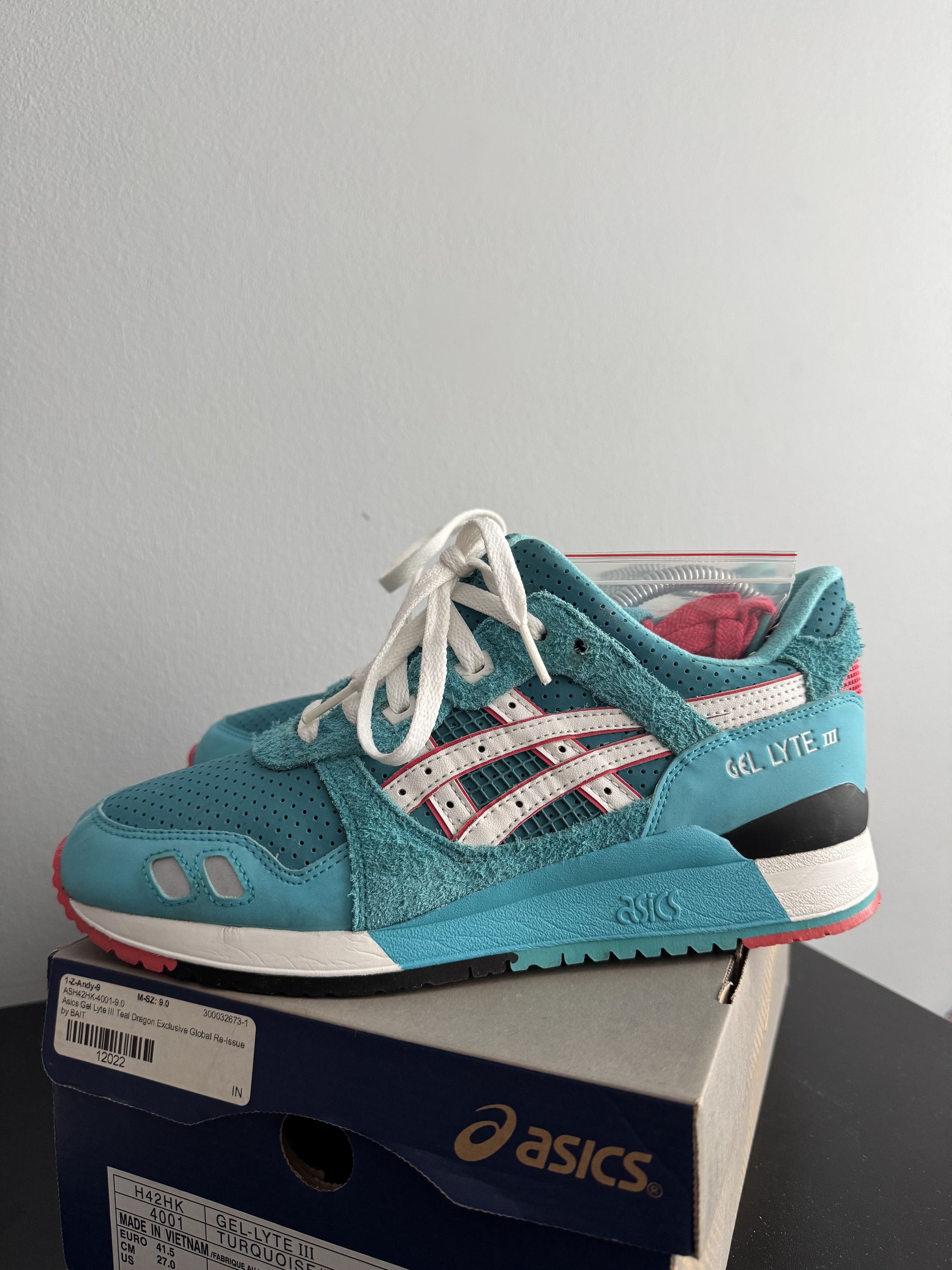 Asics BAIT x Asics Gel Lyte III Teal Dragon PYS kith ronnie fieg Size US 9 / EU 42 - 11 Thumbnail