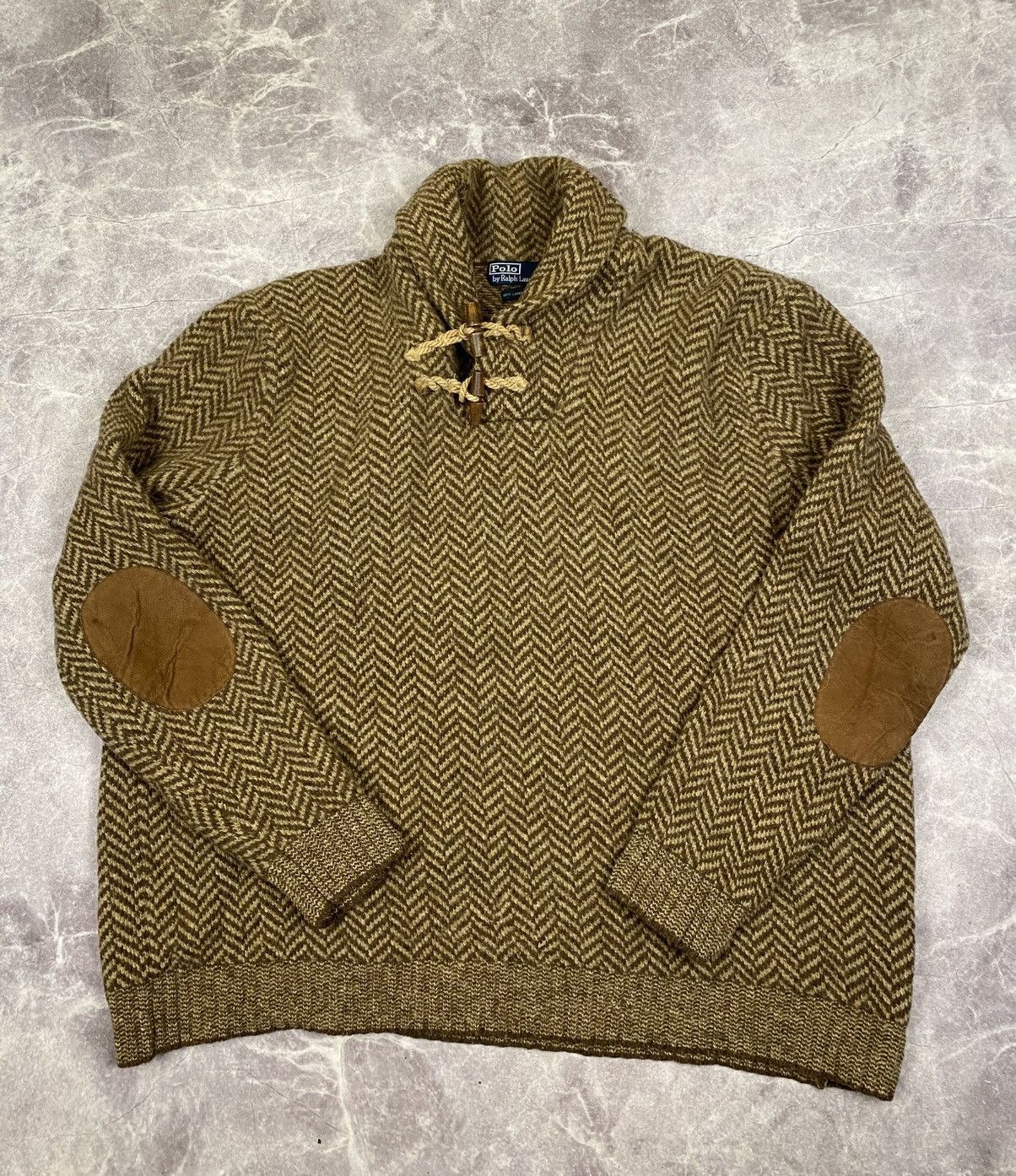 Polo Ralph Lauren Polo Ralph Lauren Vintage Herringbone Wool Sweater Size: 4XL Size US XXL / EU 58 / 5 - 2 Thumbnail