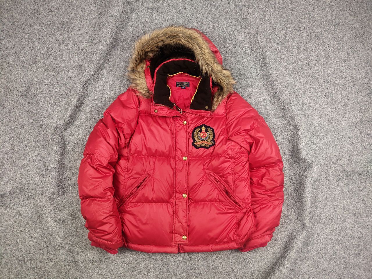 Vintage Ralph Lauren jeans Womens Red Down Puffer Jacket