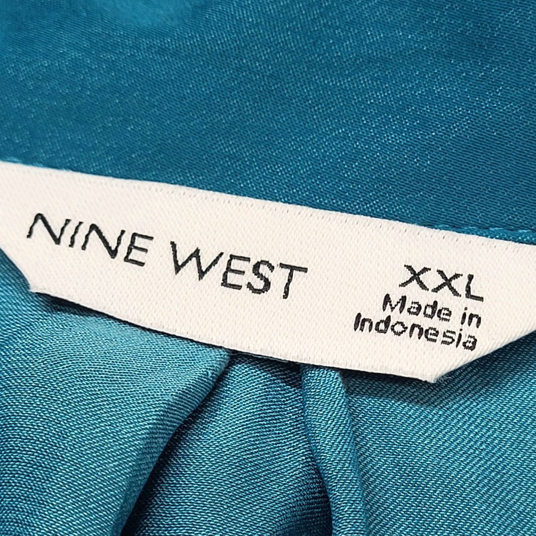 Nine West Nine West Blouse Women's XXL Morocan Teal Button-Down Sleeveless Shirt Shirt Blouse Regular Fit VINTAGE=no Size XXL / US 16-18 / IT 52-54 - 7 Thumbnail