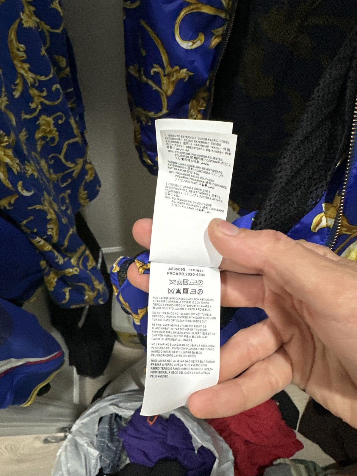 Versace Versace Blue Baroque Windbreaker Size US M / EU 48-50 / 2 - 7 Thumbnail