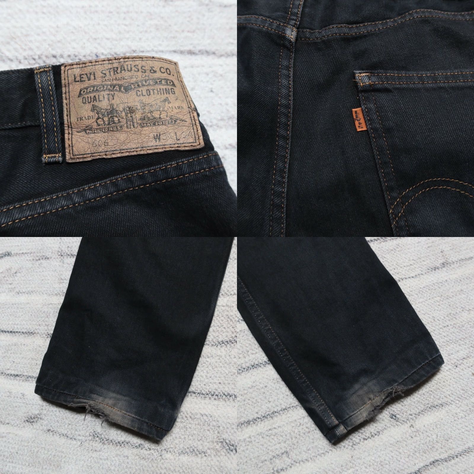 Levi's VINTAGE Levi's LVC 606 Denim Jeans Mens Regular Black 34x29 Made in USA Jeans Size US 34 / EU 50 - 8 Thumbnail
