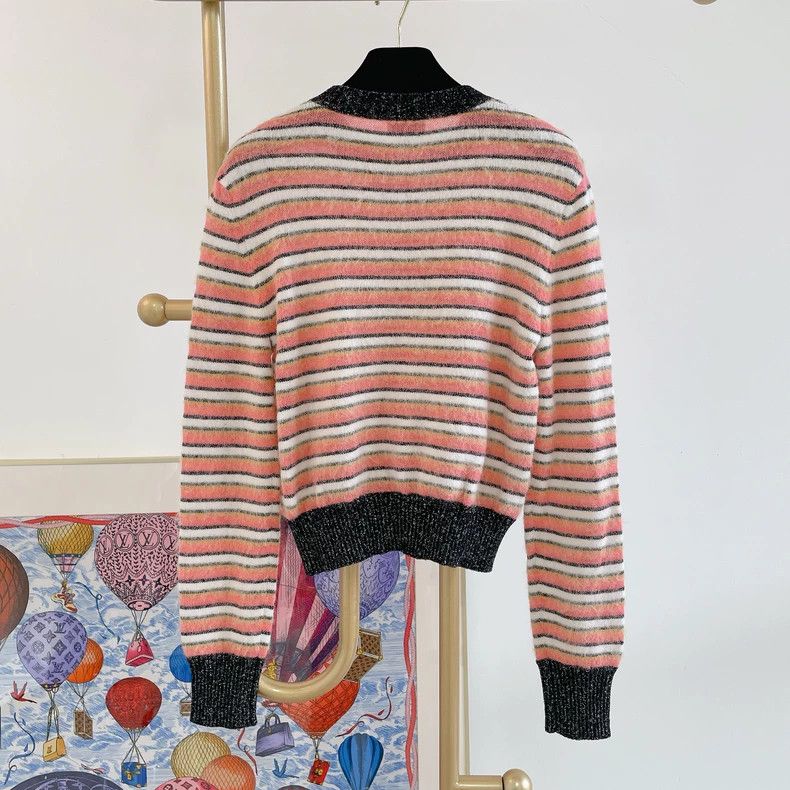 Chanel Chanel Striped knitted long sleeves 2504-Nextarrow Size XS / US 0-2 / IT 36-38 - 2 Thumbnail