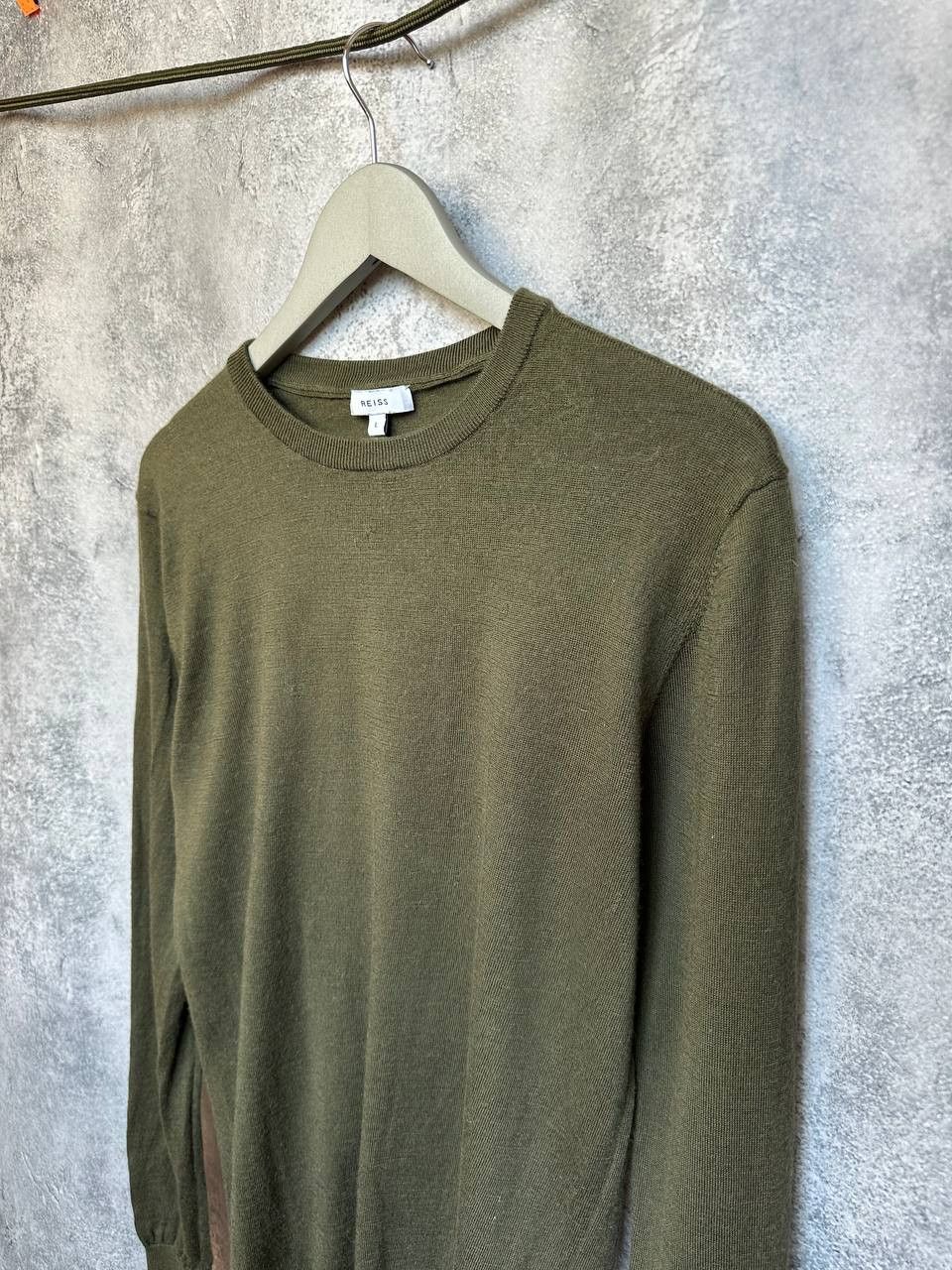Reiss Reiss Hart Crew Wool Jumper Green LS Pullover Sweater Size US L / EU 52-54 / 3 - 6 Thumbnail
