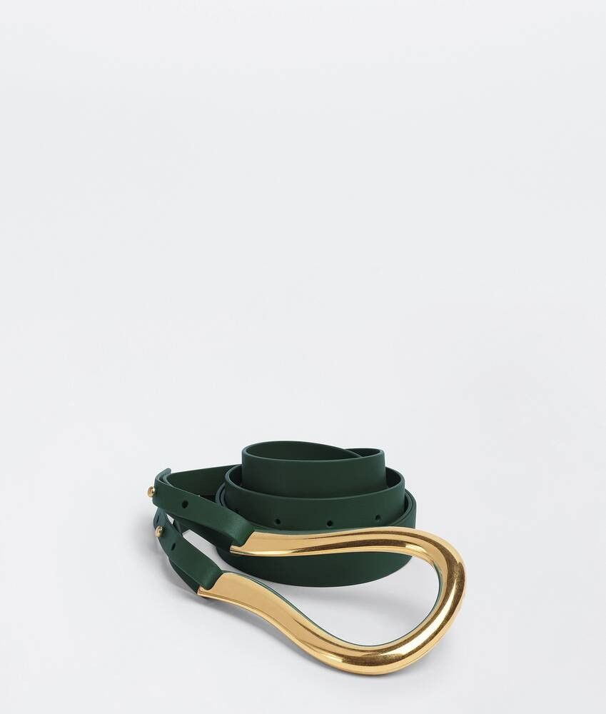 Bottega Veneta o1n1vont0225 Size: S / Horsebit Belt in Dark Green/Gold Size ONE SIZE - 1 Preview