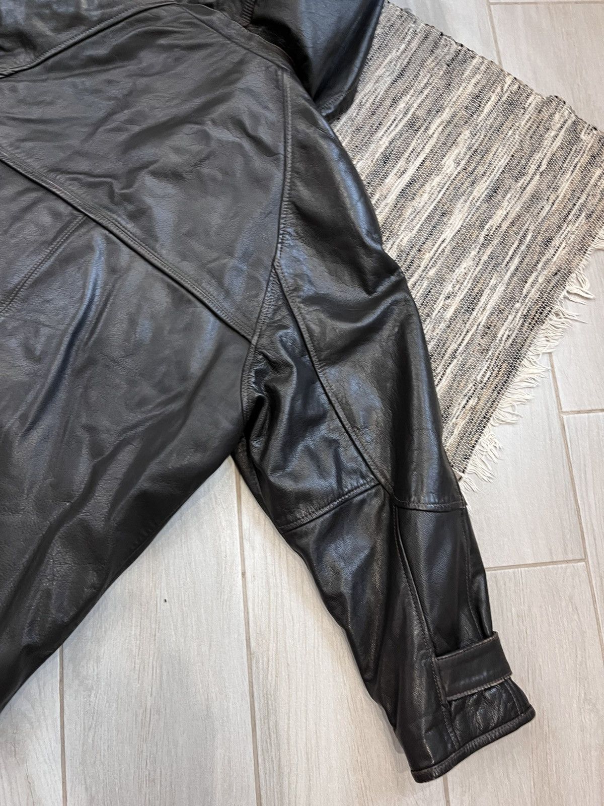 Vintage Vintage Avantgarde Leather Jacket 80s rare retro Size US L / EU 52-54 / 3 - 20 Thumbnail