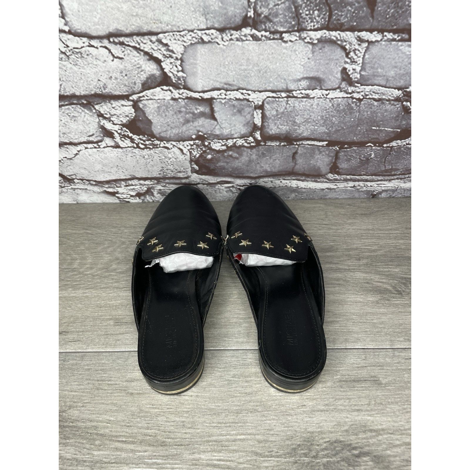 Michael Kors Michael Kors Natasha Admiral Black Leather Studded Stars Poi Size US 5 / IT 35 - 5 Thumbnail