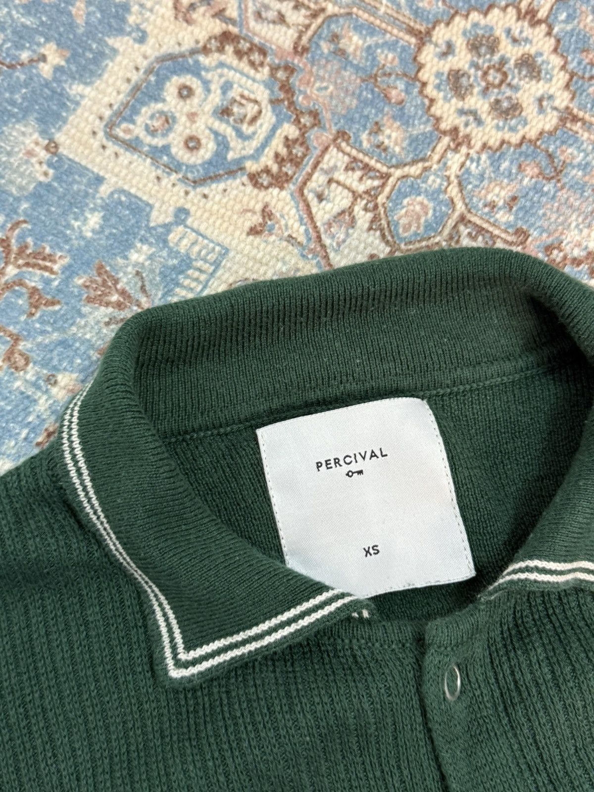 Percival Percival Green Cotton Cardigan Size in Fact S Size US XS / EU 42 / 0 - 4 Thumbnail