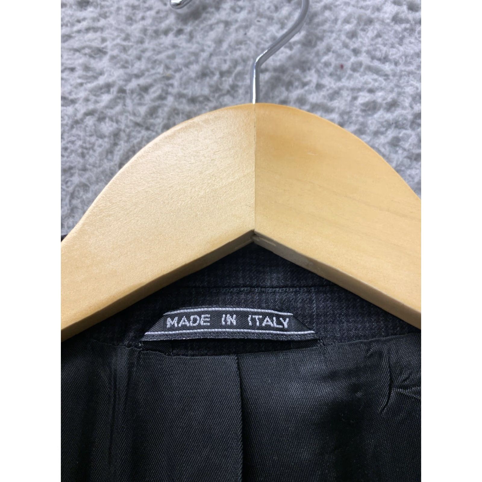 Vintage VINTAGE Todays Man Gian Wool Blazer Jacket Sport Coat Men 44 Black Check Tuxedo Italy Size 44R - 4 Thumbnail