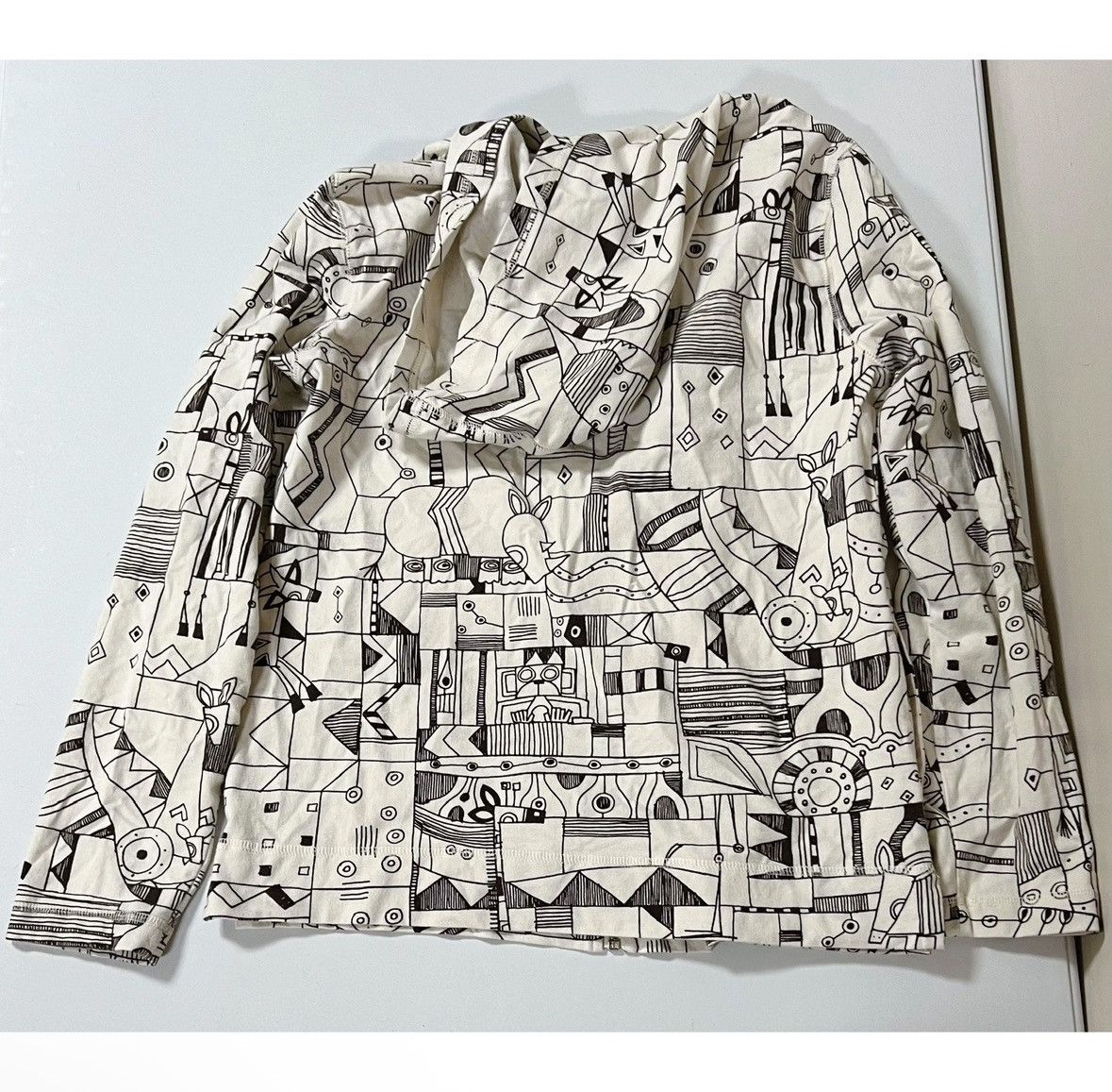 Japanese Brand White Abstract Graphic Sweater Sweatshirt Hoodie Size M 🖤 Size M / US 6-8 / IT 42-44 - 3 Thumbnail