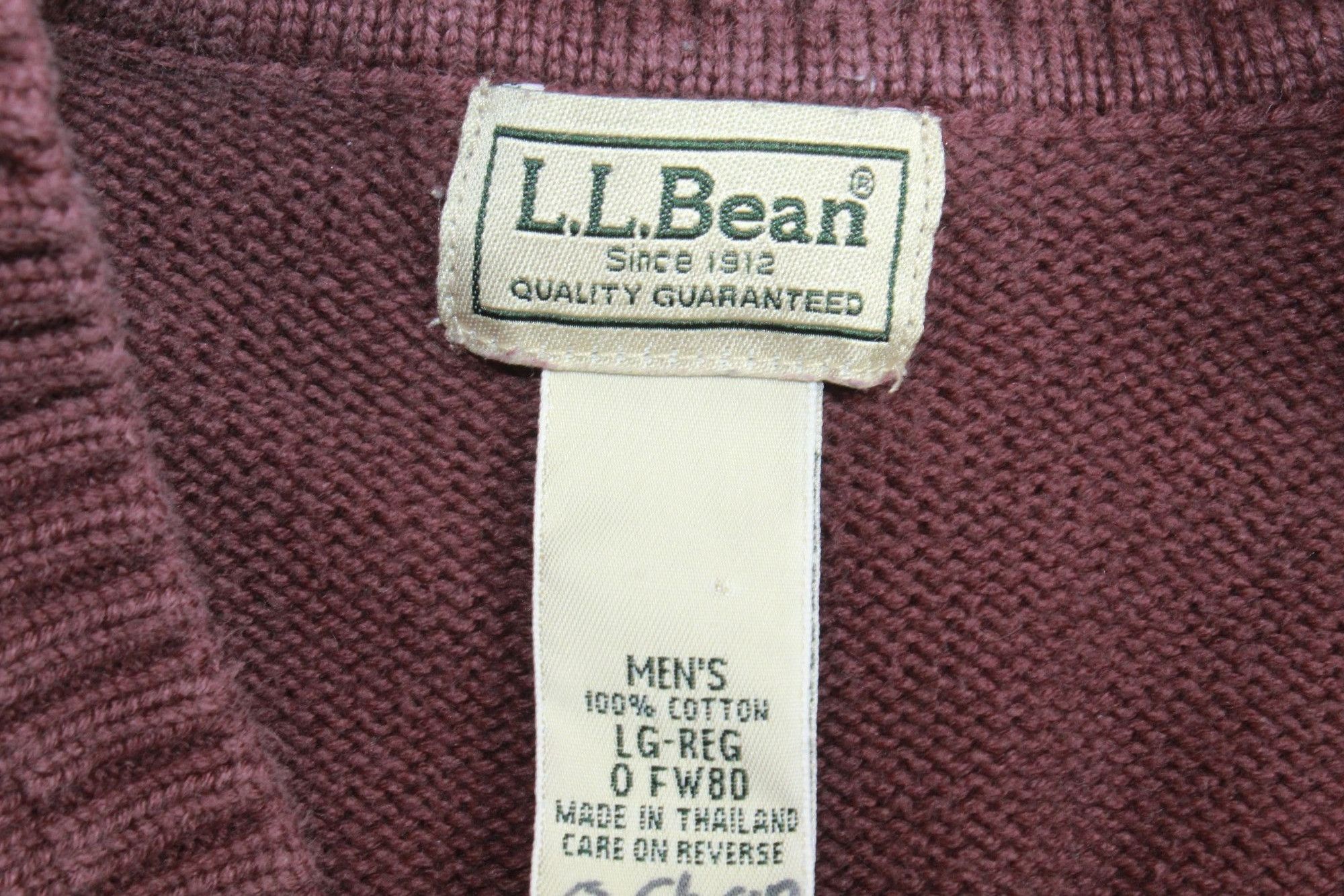 L.L. Bean LL Bean Burgundy Cotton V-Neck Sweater Vest L Retro Size US L / EU 52-54 / 3 - 7 Thumbnail