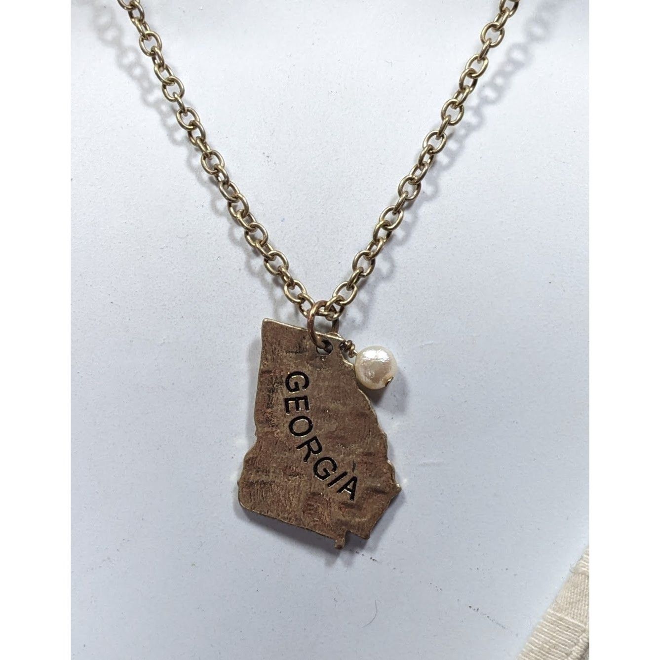 Other Souvenir Georgia State Shaped Gold Tone Pendant Necklace Size ONE SIZE - 5 Thumbnail