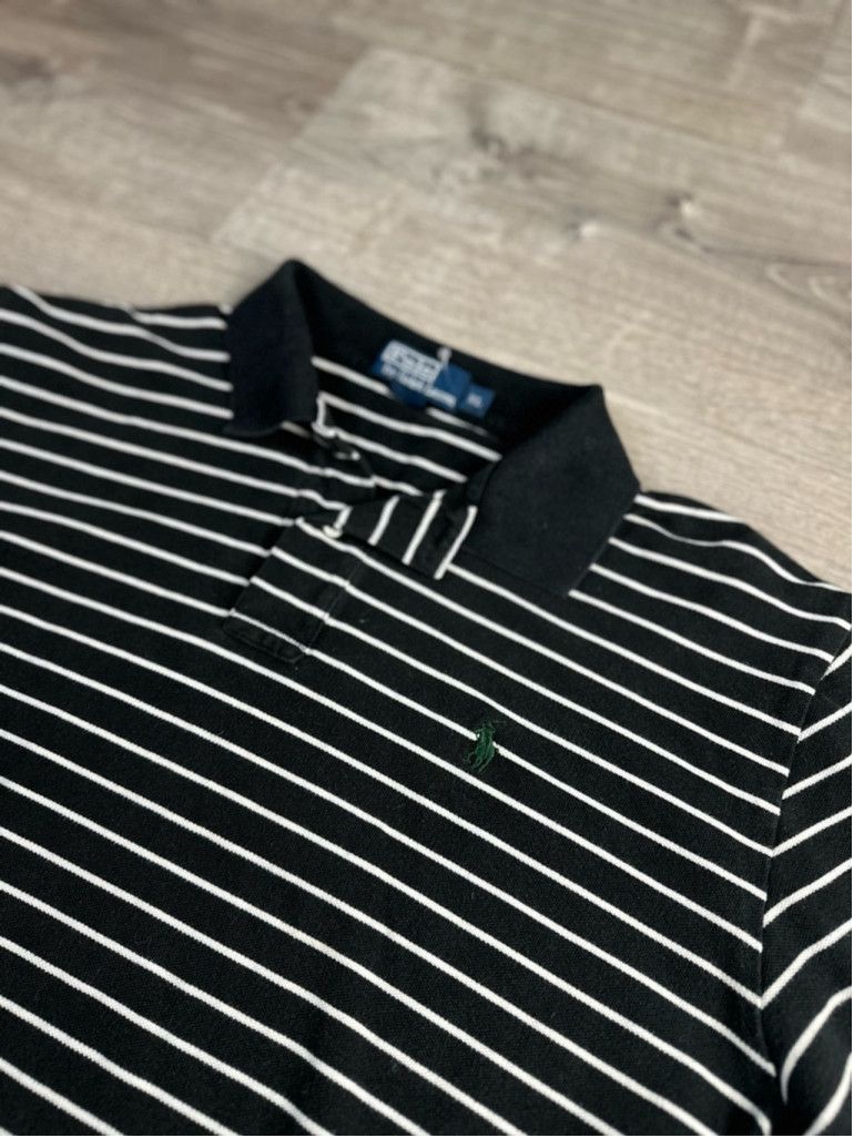 Polo Ralph Lauren Men's Y2K Ralph Lauren Polo Shirt XL Black Striped Size US XL / EU 56 / 4 - 2 Thumbnail