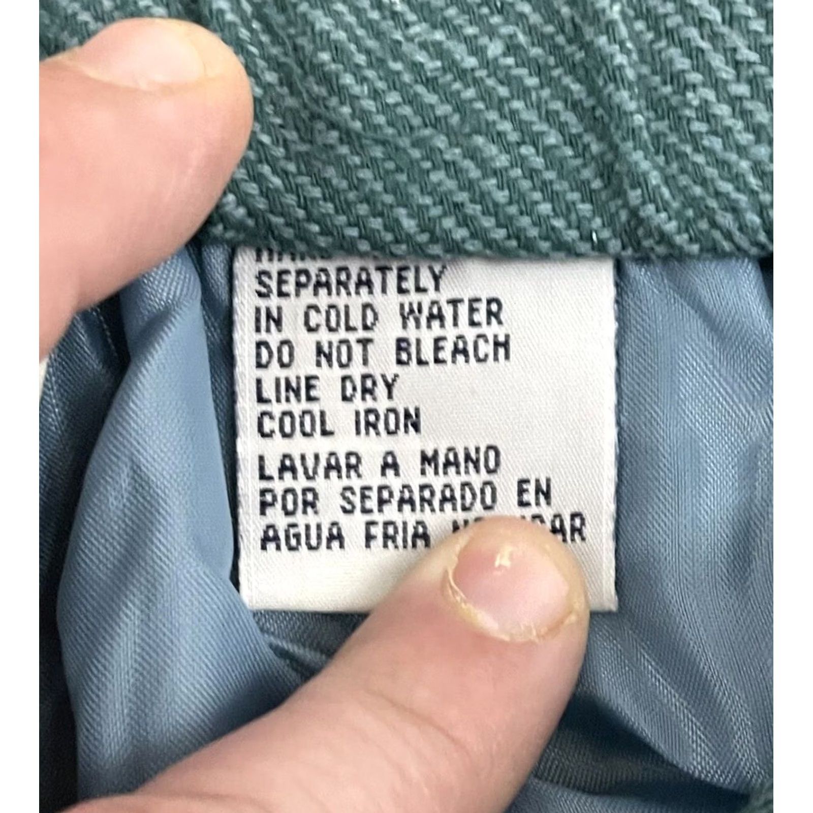 Vintage VINTAGE Noile Silk Exchange Green Pants Large 60’s 70’s Wide Leg Womens Suiting Casual 60s 70s Green Womens (Noile) Size 36" / US 14 / IT 50 - 6 Thumbnail