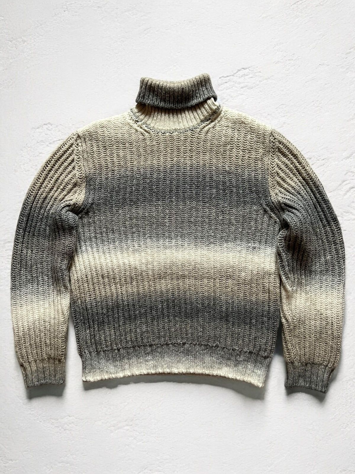 Baldessarini × Vintage BALDESSARINI HEAVY KNIT WOOL SWEATER TURTLENECK MULTICOLOUR Size US L / EU 52-54 / 3 - 1 Thumbnail