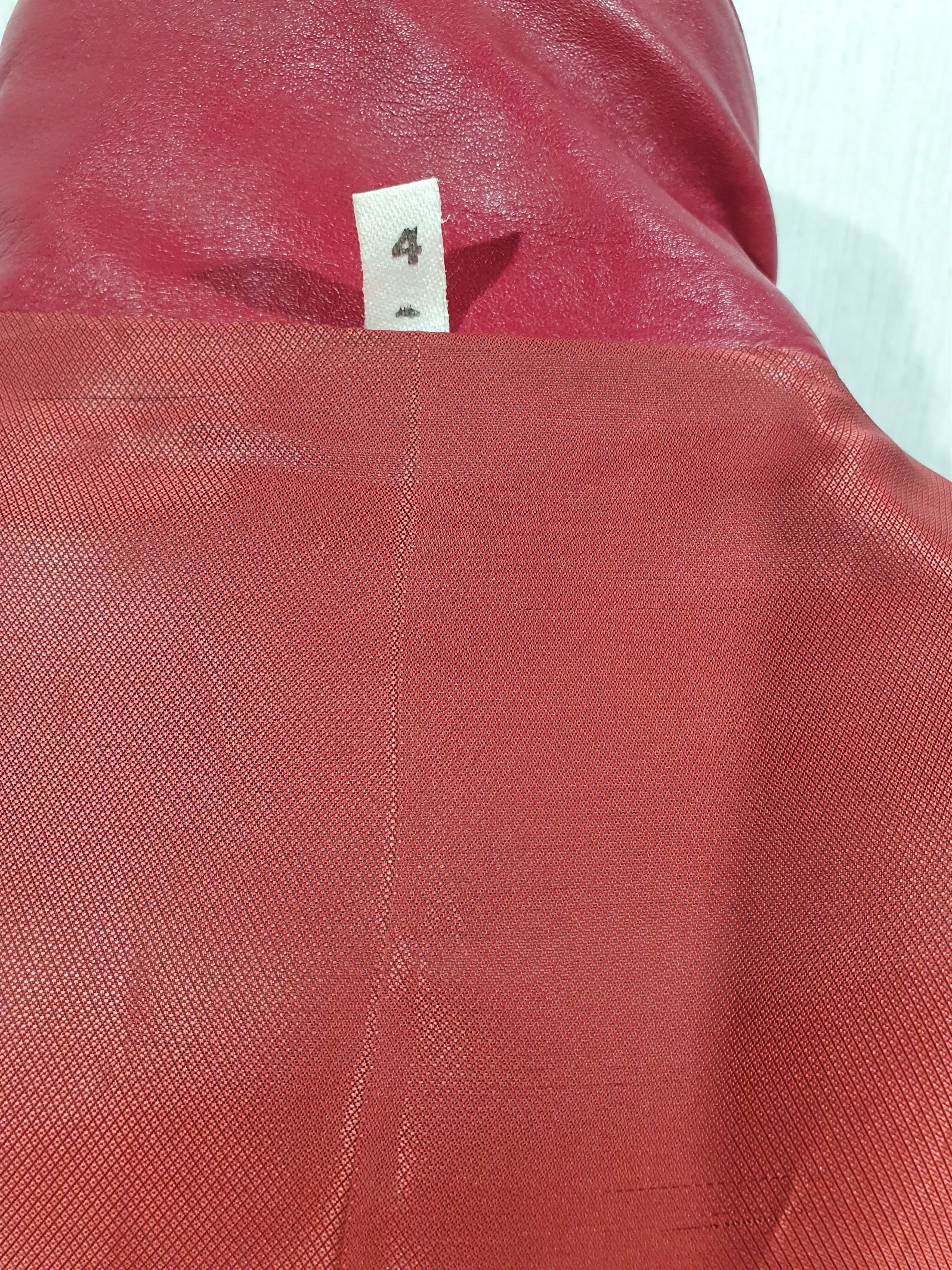 Leather Women red jacket Size 3XL / US 20-22 - 7 Thumbnail