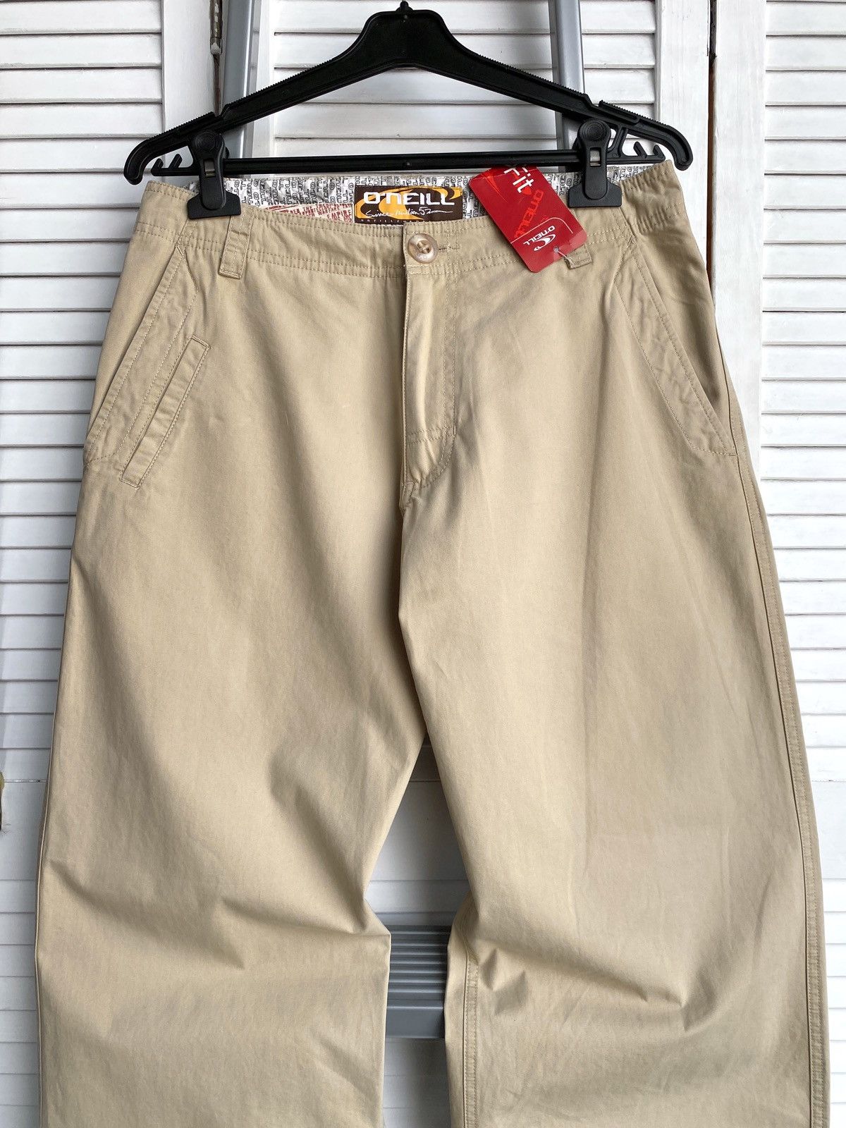 O'Neill Vintage O’Neil Baggy Skateboarding Light Pants Y2K Beige Size US 31 - 16 Thumbnail