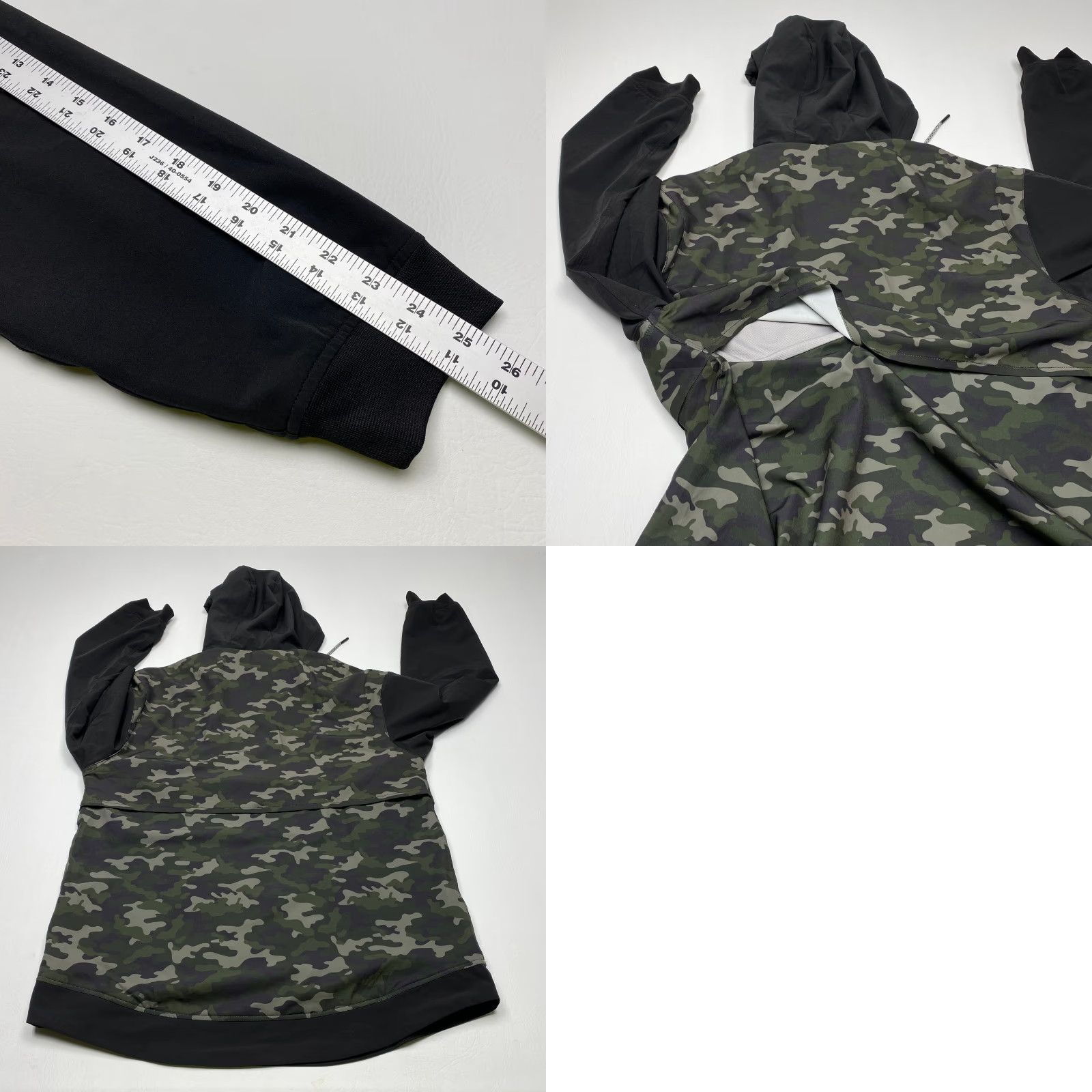 Vintage BYLT Hoodie Men's Large Elevate Drop Cut 1/4 Zip Black Camouflage Camo Pullover Size US L / EU 52-54 / 3 - 8 Thumbnail
