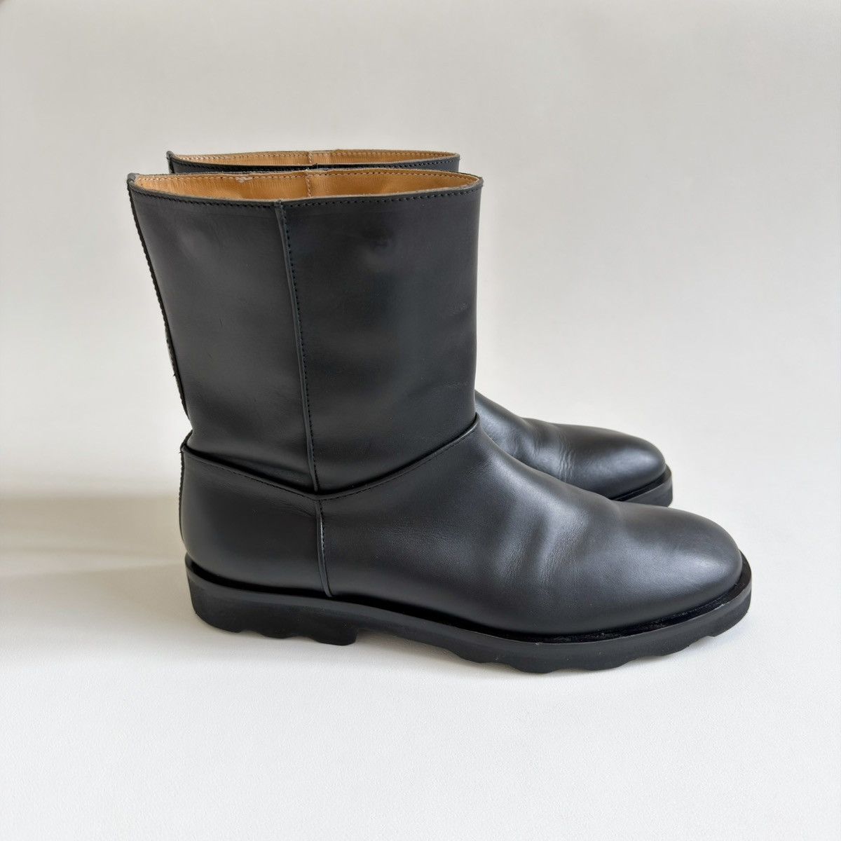 Maison Margiela A/W 11 Black Leather Engineer Boots Size US 11 / EU 44 - 20 Thumbnail