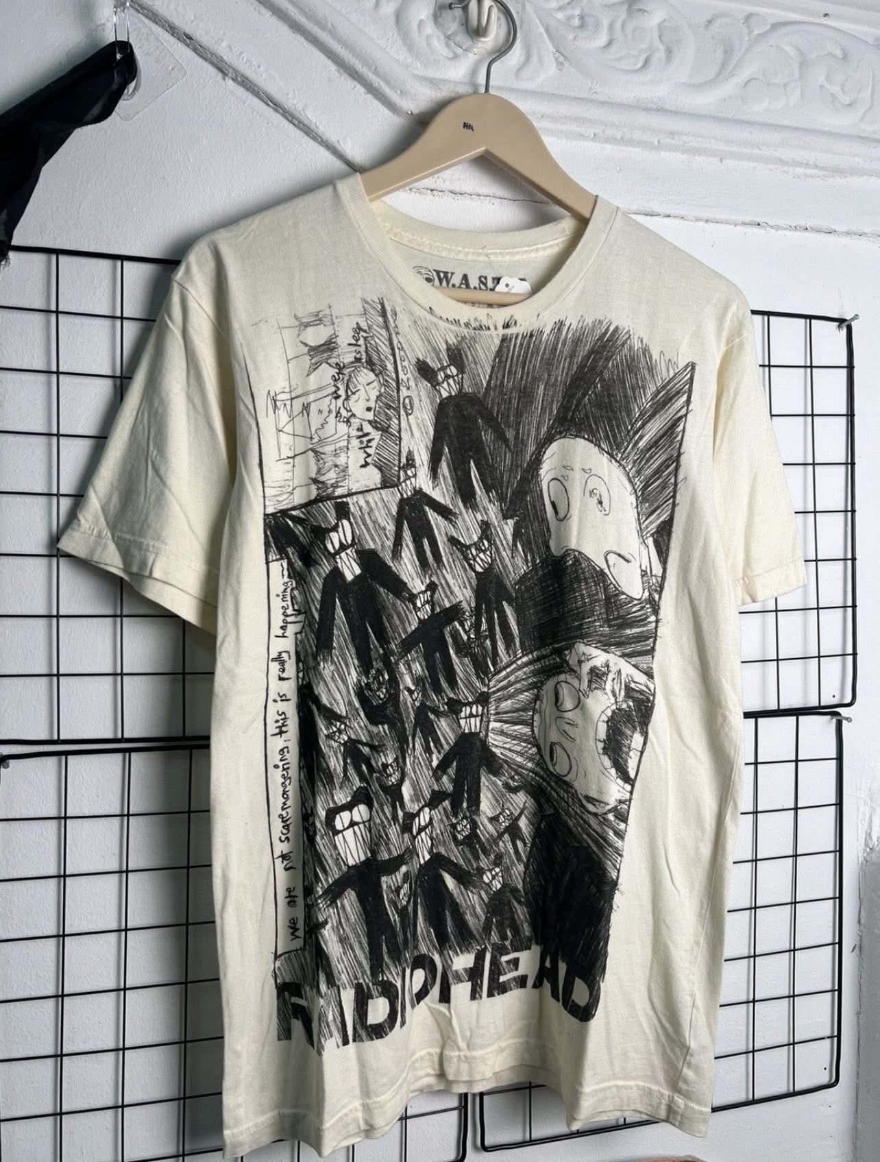 Band Tees Vintage Radiohead W.A.S.T.E Scribble Graphic Tee Size S Size US S / EU 44-46 / 1 - 1 Thumbnail