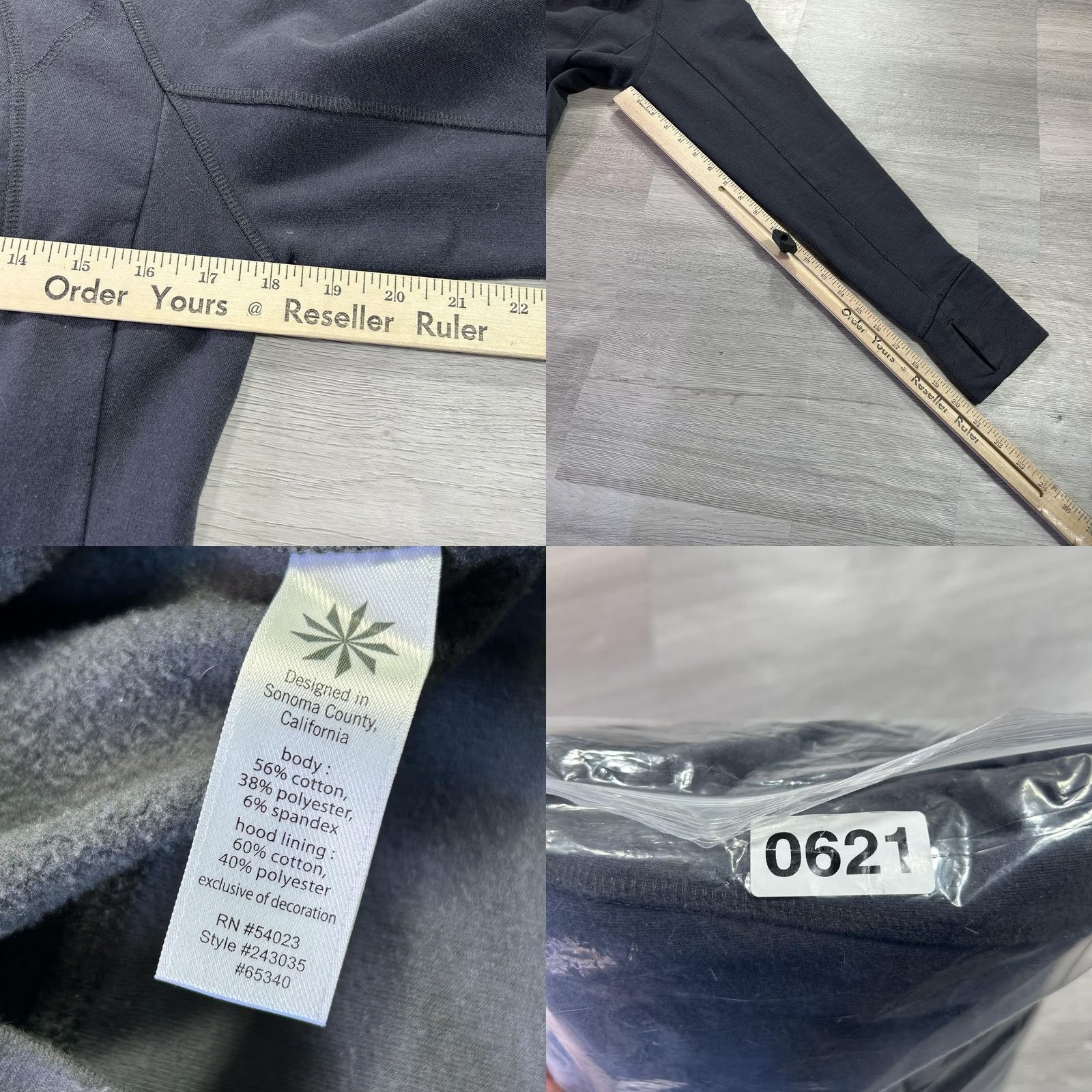 Athleta Athleta Hoodie Womens Small Black Full Zip Fleece Pocketed Raglan Thumbholes Size S / US 4 / IT 40 - 8 Thumbnail