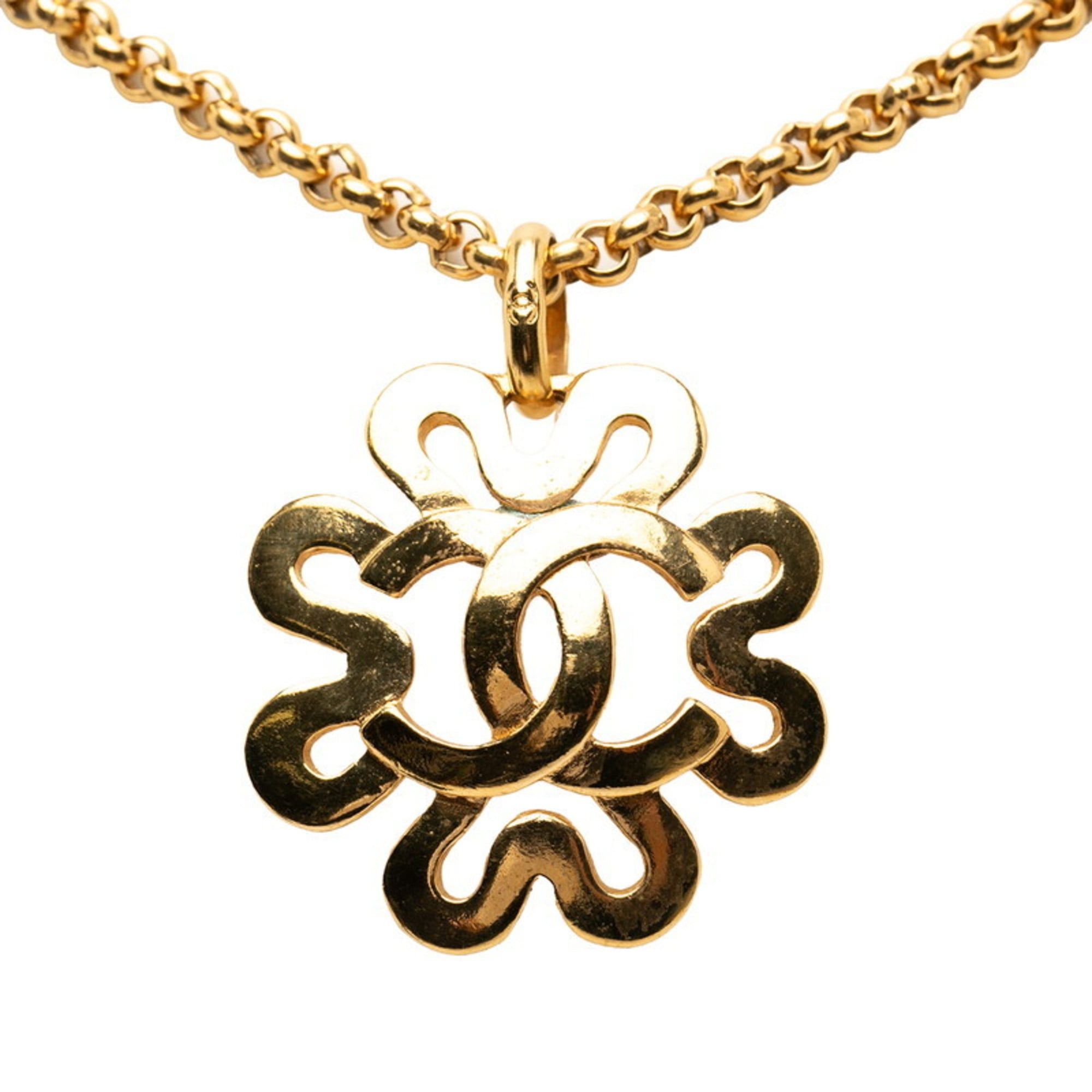 Chanel CHANEL Coco Mark Vintage Necklace Gold Plated Women's Size ONE SIZE - 1 Thumbnail