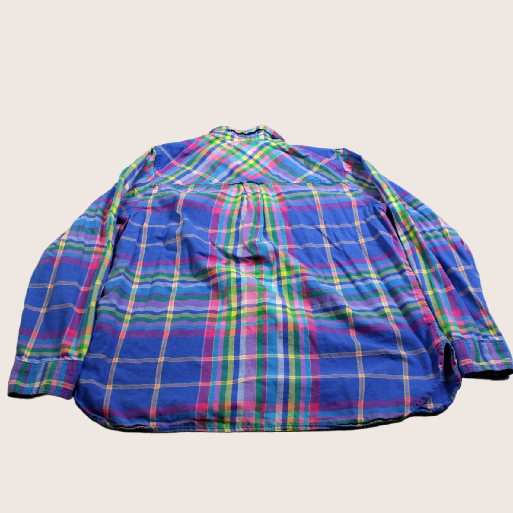 J.Crew J Crew Shirt 16 Blue Plaid Button Front Long Sleeve Coastal Heritage Women Size XXL / US 16-18 / IT 52-54 - 1 Thumbnail