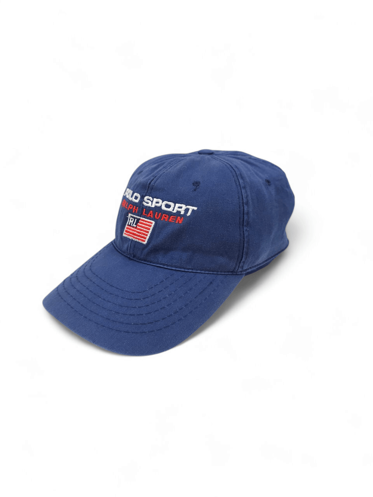 Polo Ralph Lauren 💎 Vintage 90's Ralph Lauren Sport Navy Strapback Hat Cap Size ONE SIZE - 2 Thumbnail
