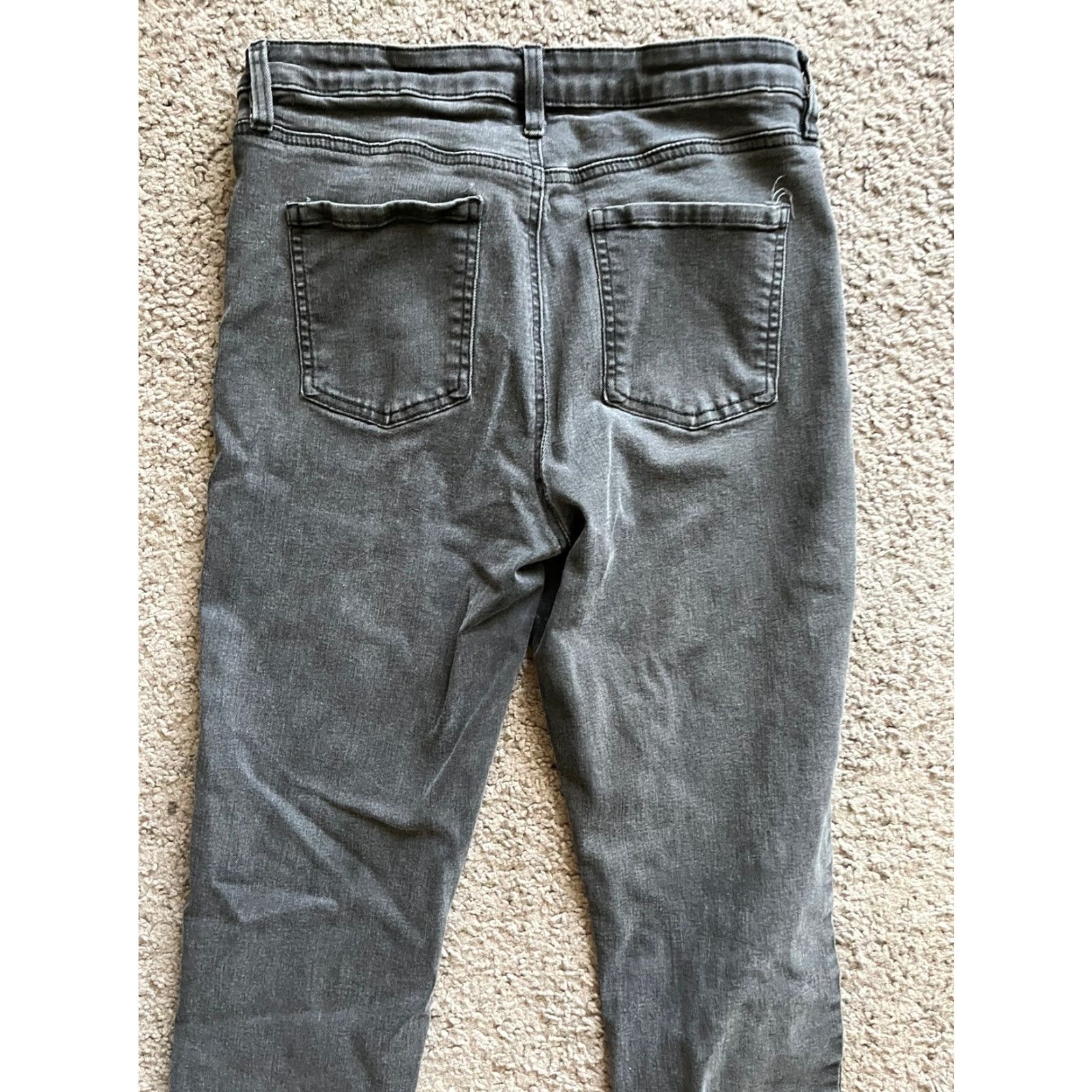 Buffalo David Bitton BUFFALO Women Skinny Pants Black Solid 8/29 8 Stretch Logo Zipper Vintage No Size ONE SIZE - 4 Thumbnail