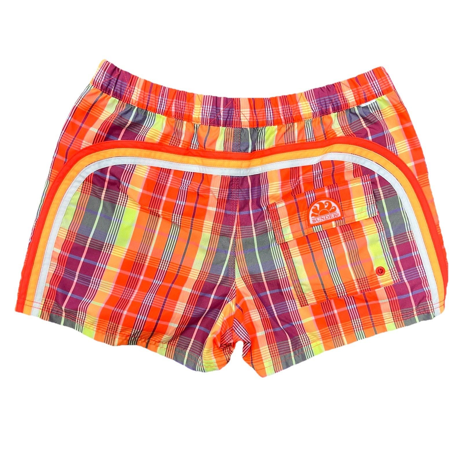 Sundek Sundek Swim Trunks (M) 3” Inseam Vtg Neon Plaid 30” Unisex Size US 30 / EU 46 - 2 Thumbnail