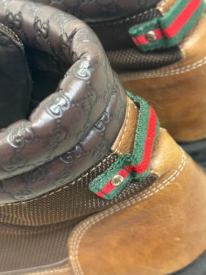 Gucci 2000s Gucci Brown Hybrid Leather Hiking Boots Size US 10 / IT 40 - 6 Thumbnail