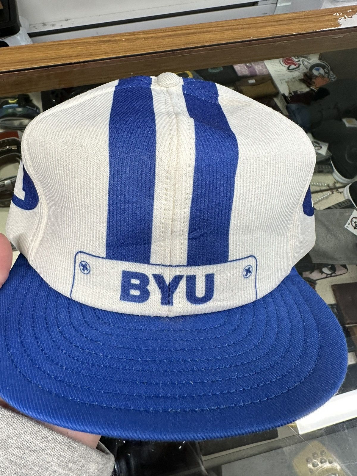 Vintage Vintage 70s Brigham Young Cougars BYU Helmet Logo Snapback Size ONE SIZE - 2 Thumbnail