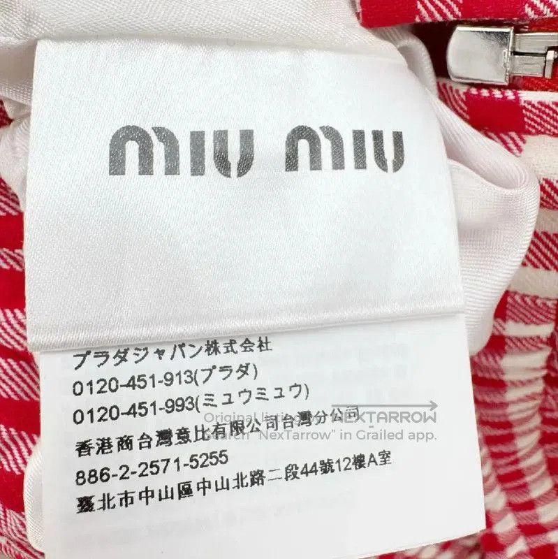 Miu Miu Miu Miu Pink Gingham Cropped Jacket . Size XS / US 0-2 / IT 36-38 - 5 Thumbnail