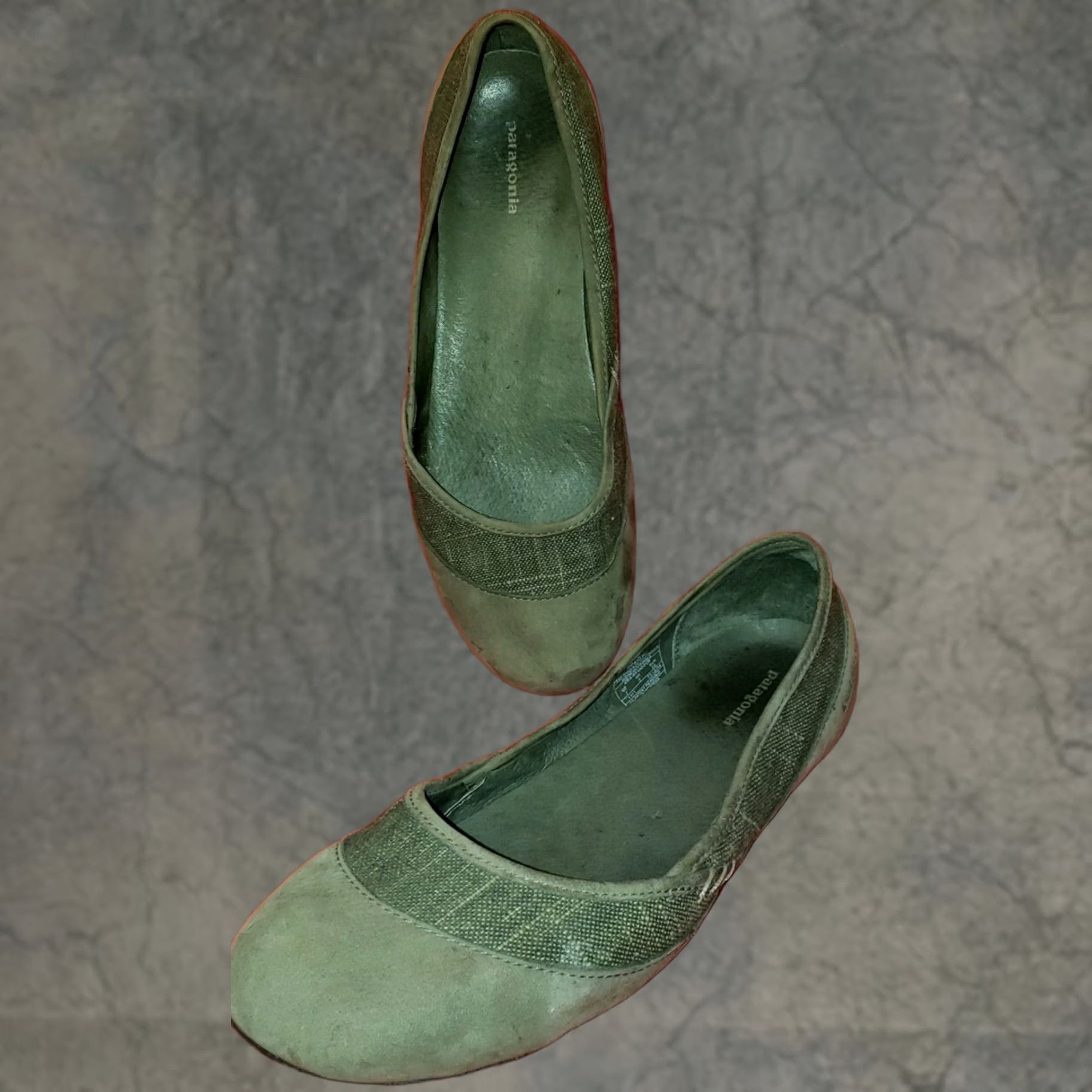 Patagonia Patagonia Maha Hickory Flats Size 7M Light Green 38EU Leather Insole Ballet Flat Womens Shoes Size US 5 / IT 35 - 1 Thumbnail