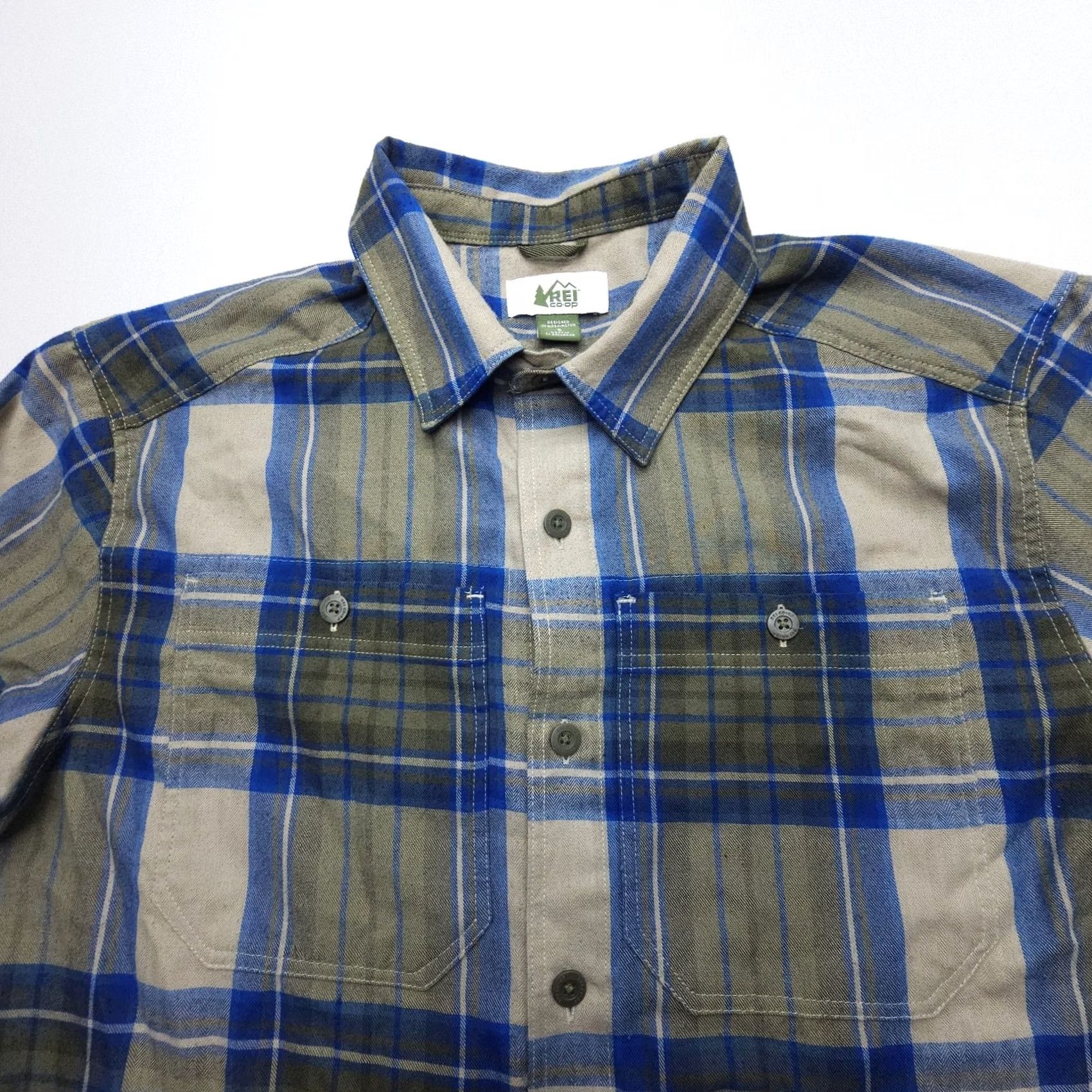 Vintage REI Co-op Poly Wool Flannel Shirt Mens Small Plaid Camp Outdoor Hiking Button Up Size US S / EU 44-46 / 1 - 3 Thumbnail