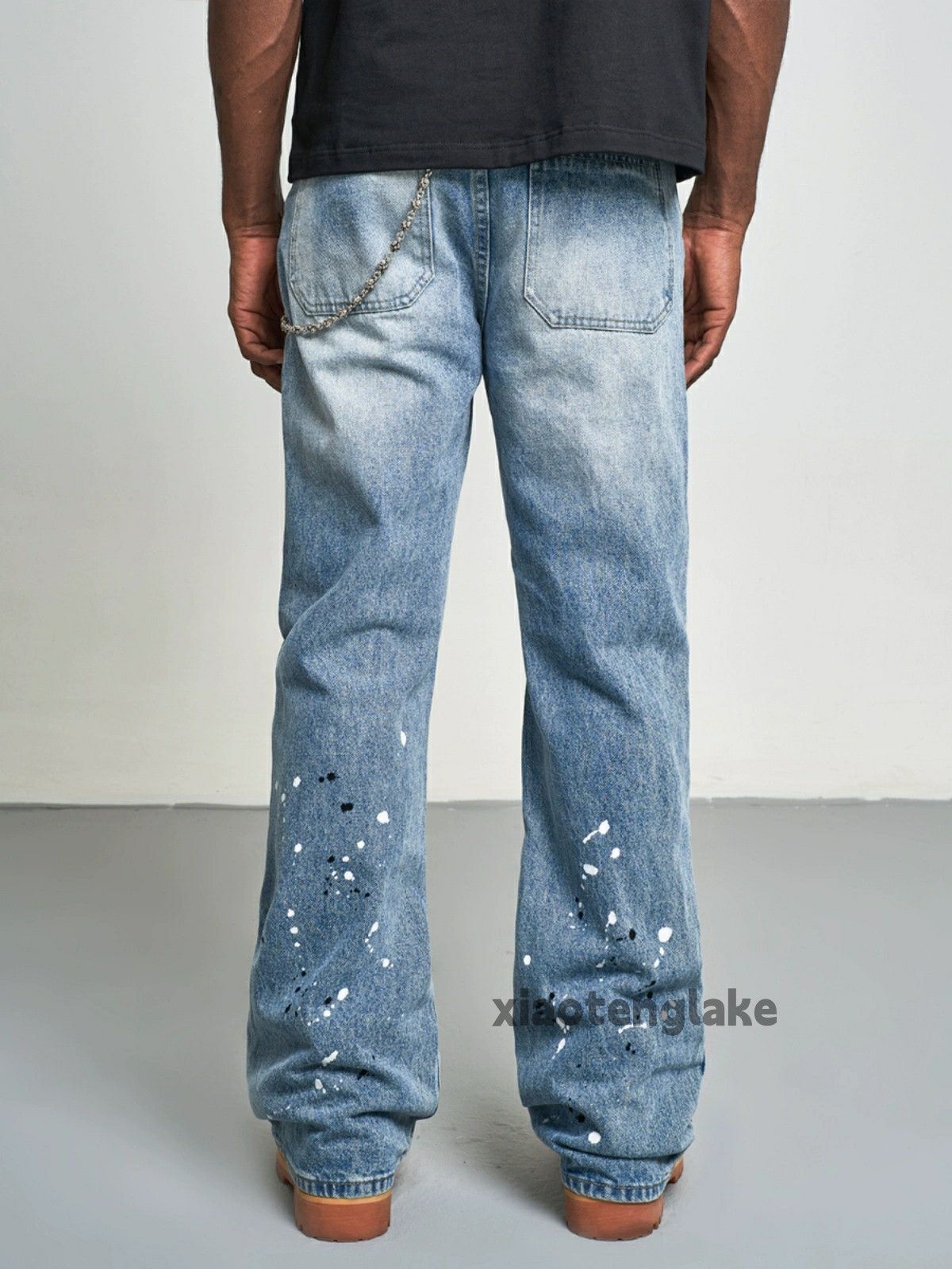 Jean × Vintage Washed faded cleanfit yuppie bootcut paint flared jeans Size US 30 / EU 46 - 5 Thumbnail