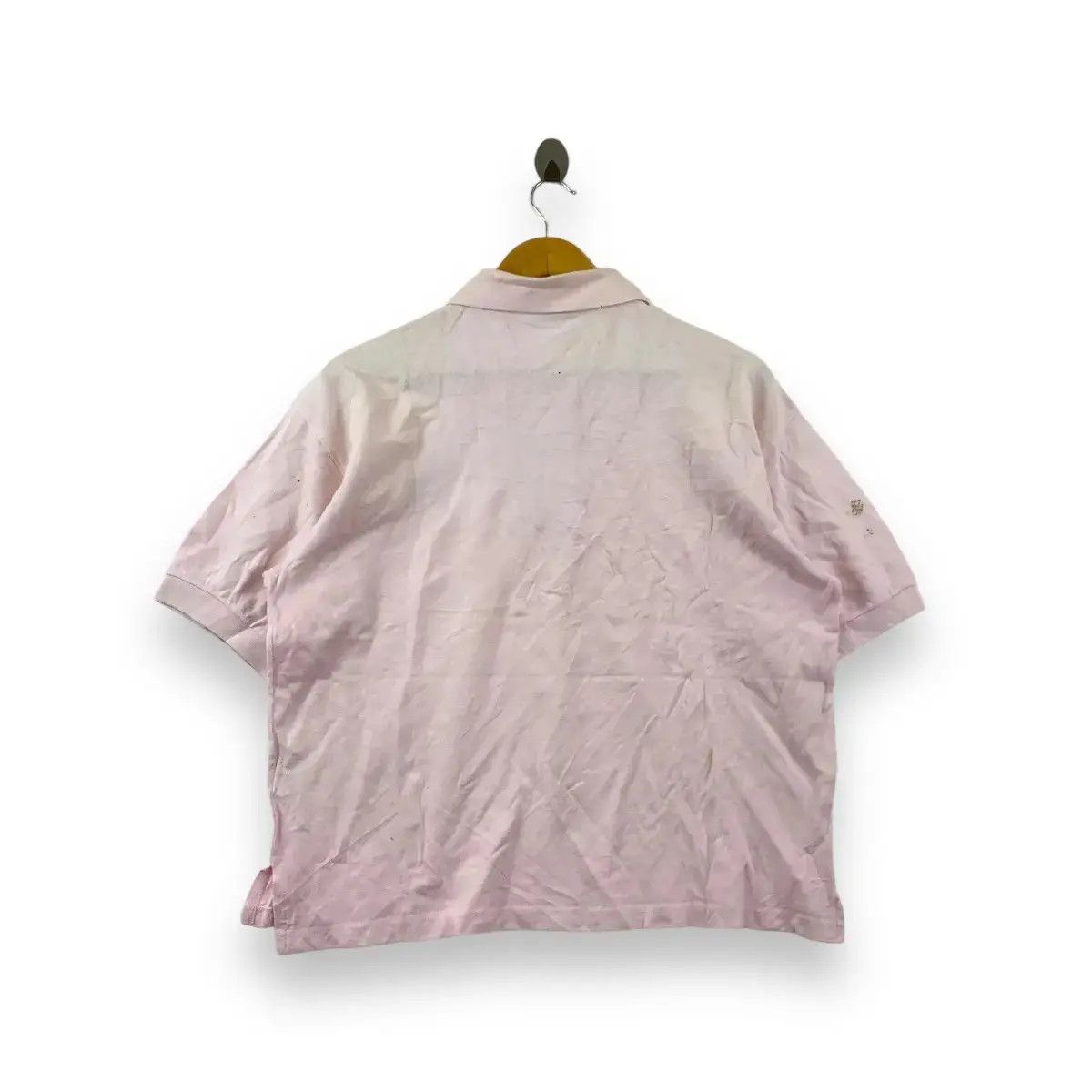 Trussardi Vintage 90’ TRUSSARDI Made In Italy Embroidered Pink Polo Size XL / US 12-14 / IT 48-50 - 3 Thumbnail