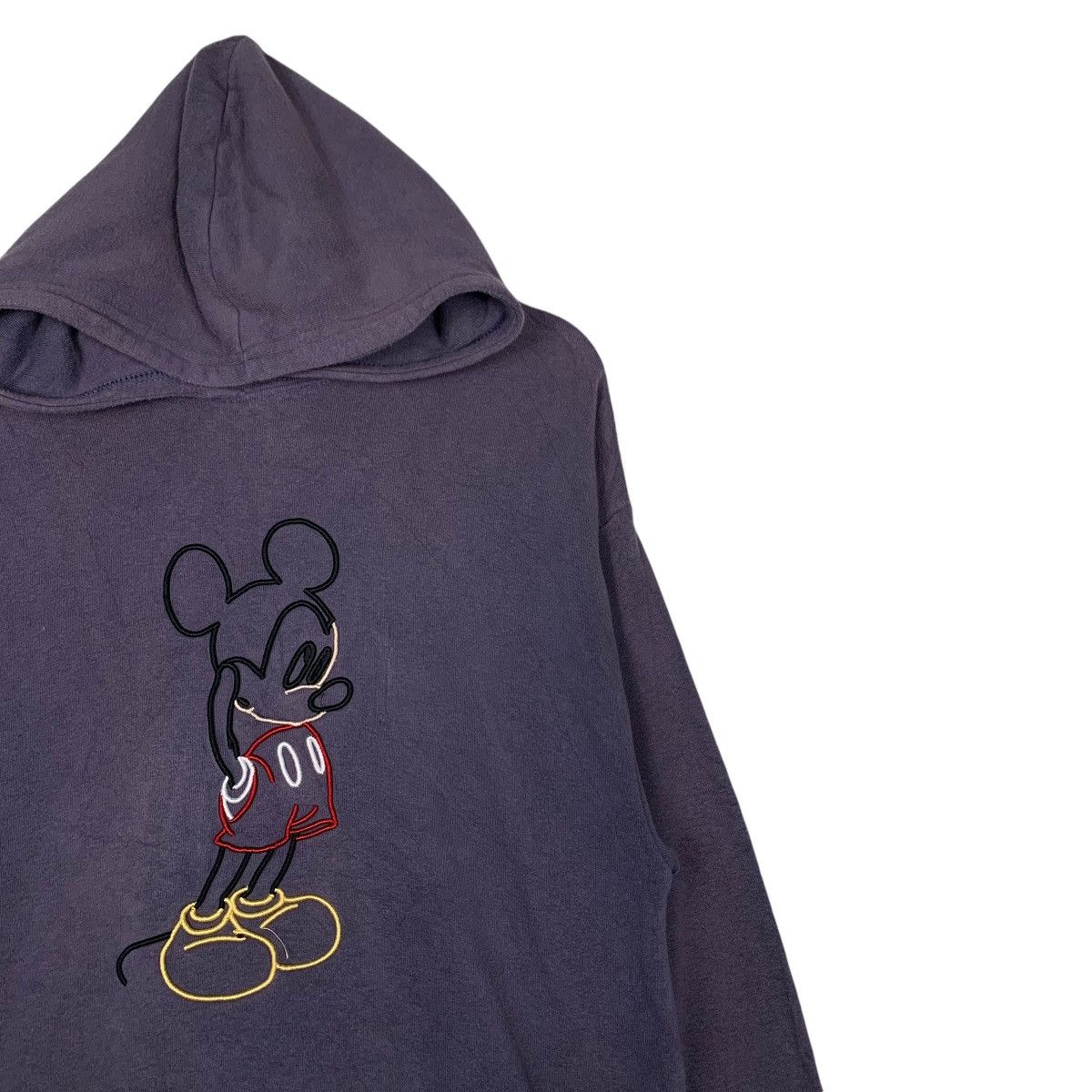 Disney DISNEY Mickey Mouse Big Logo Faded Purple Hoodies #1543-C69 Size US M / EU 48-50 / 2 - 5 Thumbnail